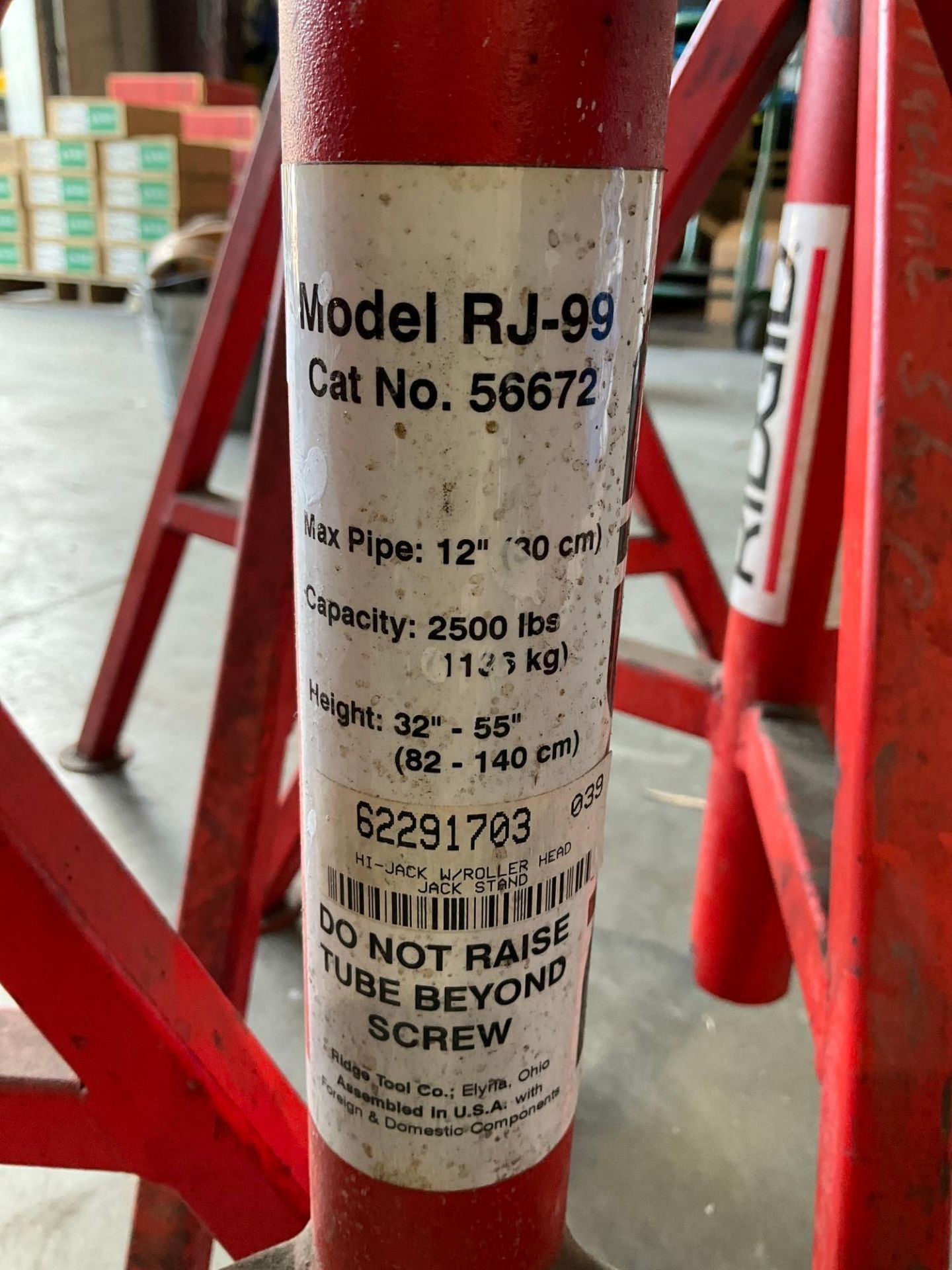 ( 3 ) RIDGID PIPE STANDS MODEL VJ-99 & ( 1 ) ( 4 ) RIDGID PIPE STANDS MODEL RJ-99 - Image 6 of 6