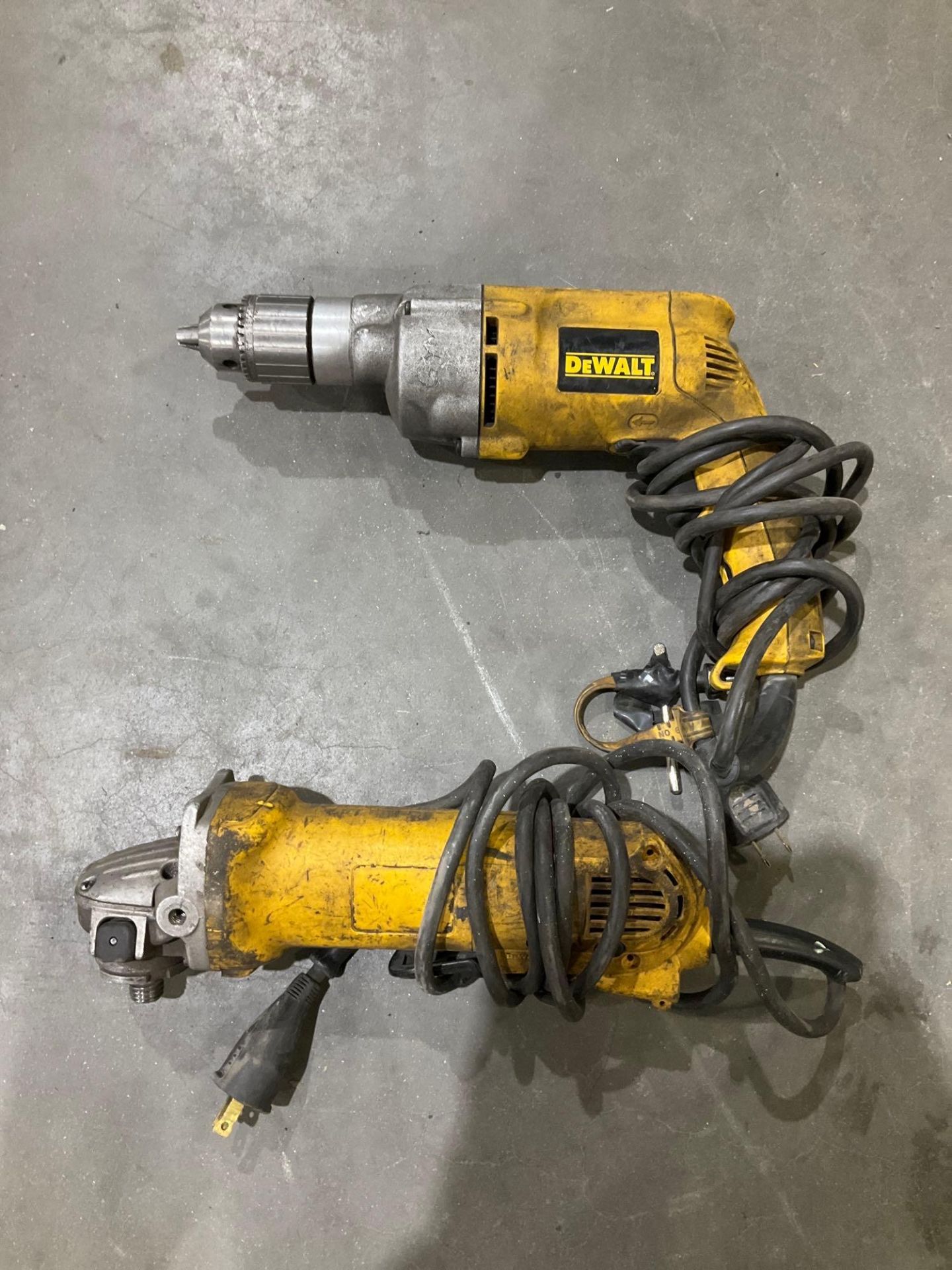 DEWALT 1/2” VSR DRILL MODEL DW245 & DEWALT ANGLE GRINDER