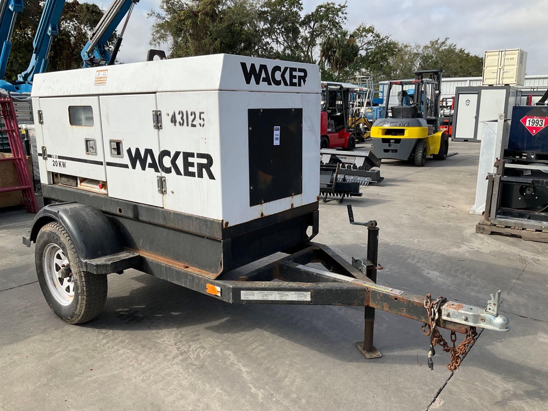 WACKER G25 20 KW GENERATOR, DIESEL, TRAILER MOUNTED,ISUZU ENGINE, APPROX PHASE 3/1, APPROX 208/480-1 - Image 16 of 26