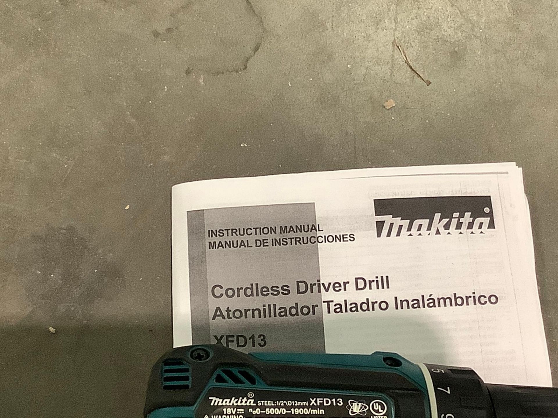 ( 1 )MAKITA BRUSHLESS CORDLESS DRIVER DRILL MODEL XFD13, RECONDITION , ( 1 ) 18V LITHIUM ION BATTERY - Image 4 of 9