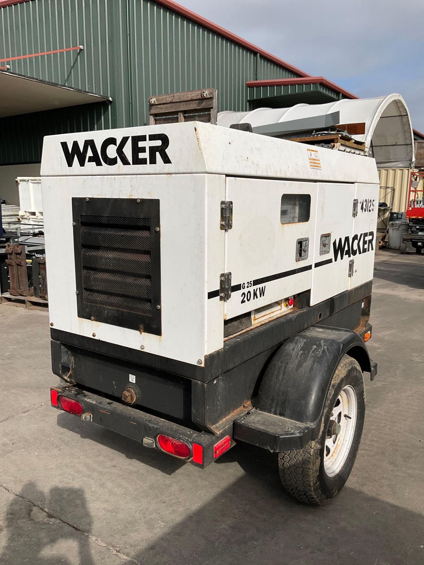 WACKER G25 20 KW GENERATOR, DIESEL, TRAILER MOUNTED,ISUZU ENGINE, APPROX PHASE 3/1, APPROX 208/480-1 - Image 8 of 26