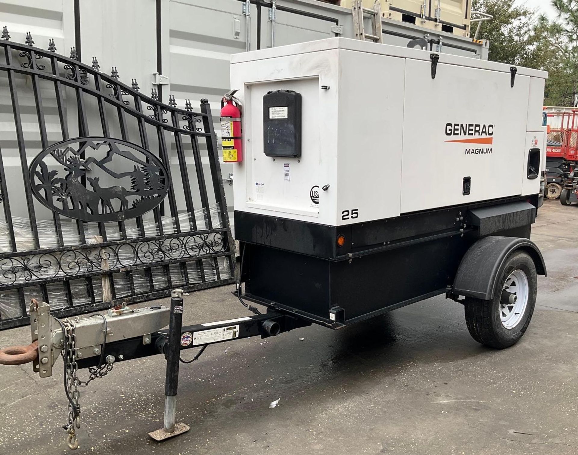 2018 GENERAC MAGNUM GENERATOR MODEL MMG25IF4, TRAILER MOUNTED, ISUZU ENGINE, DIESEL, APPROX PHASE 1/ - Image 2 of 30