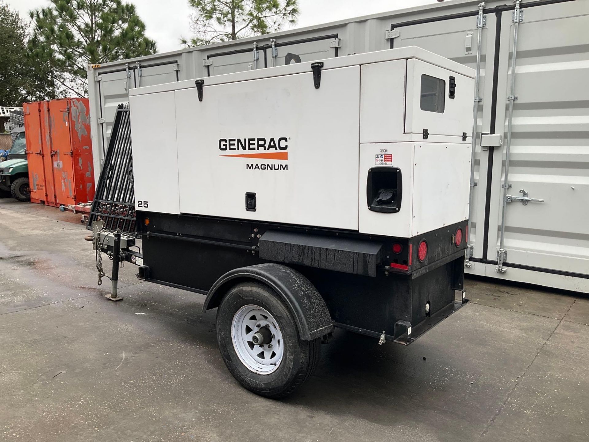 2018 GENERAC MAGNUM GENERATOR MODEL MMG25IF4, TRAILER MOUNTED, ISUZU ENGINE, DIESEL, APPROX PHASE 1/ - Image 4 of 30