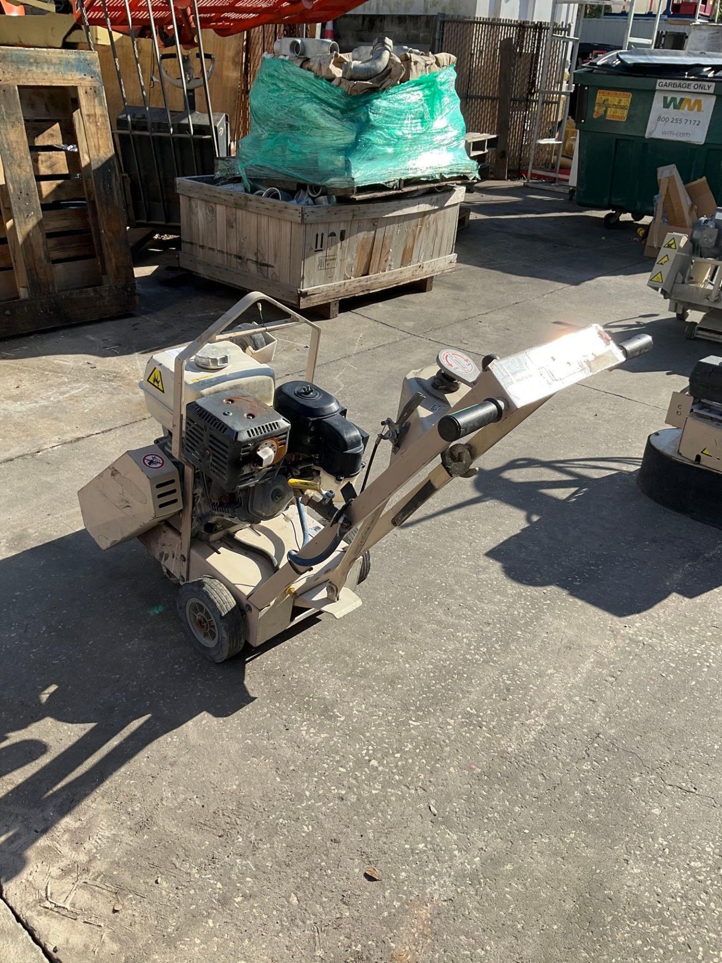 EDCO WALK BEHIND SAW MODEL K14-13H, GAS POWERED, HONDA GX 390 MOTOR, WORKS - Image 5 of 10