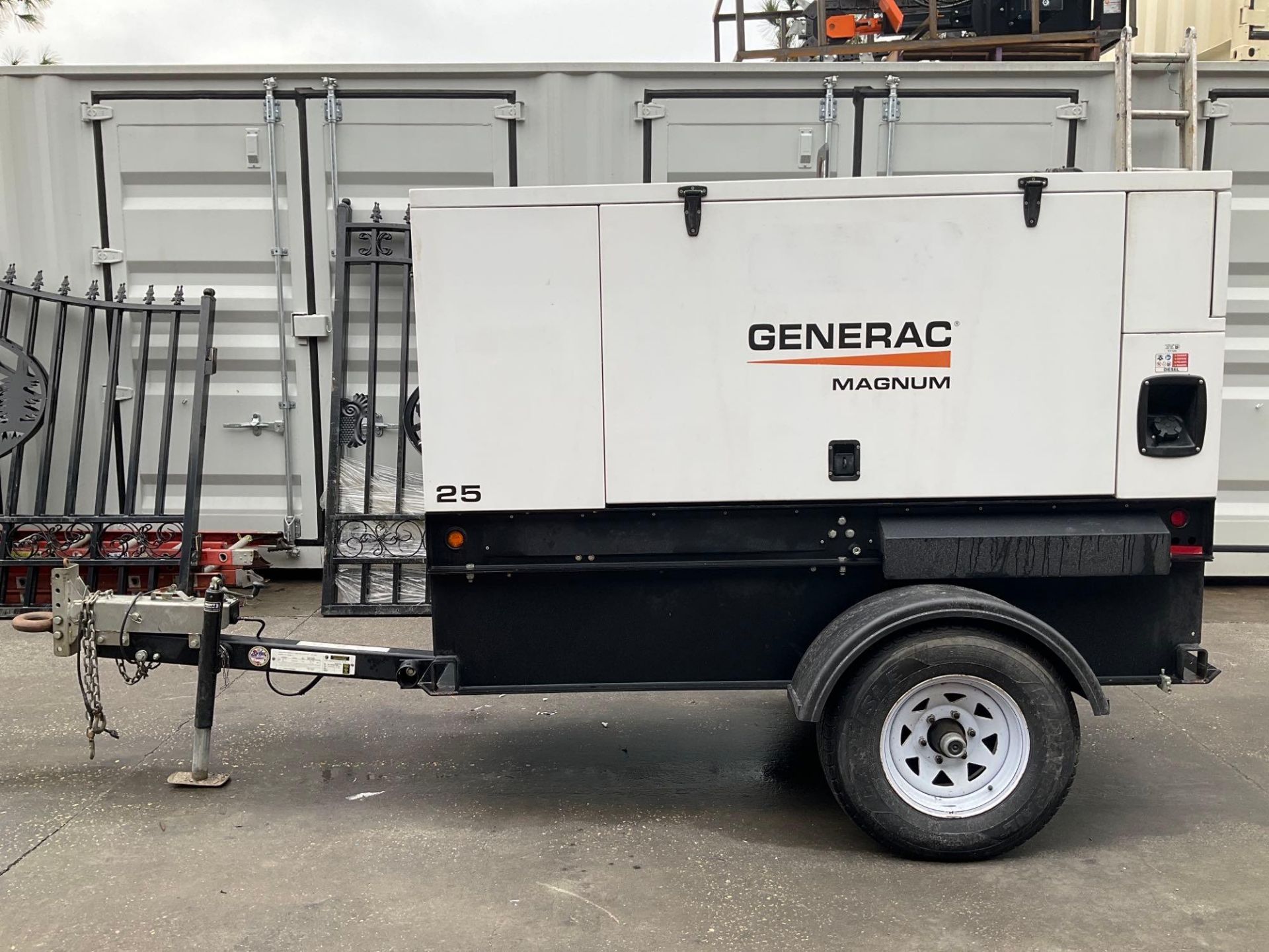 2018 GENERAC MAGNUM GENERATOR MODEL MMG25IF4, TRAILER MOUNTED, ISUZU ENGINE, DIESEL, APPROX PHASE 1/