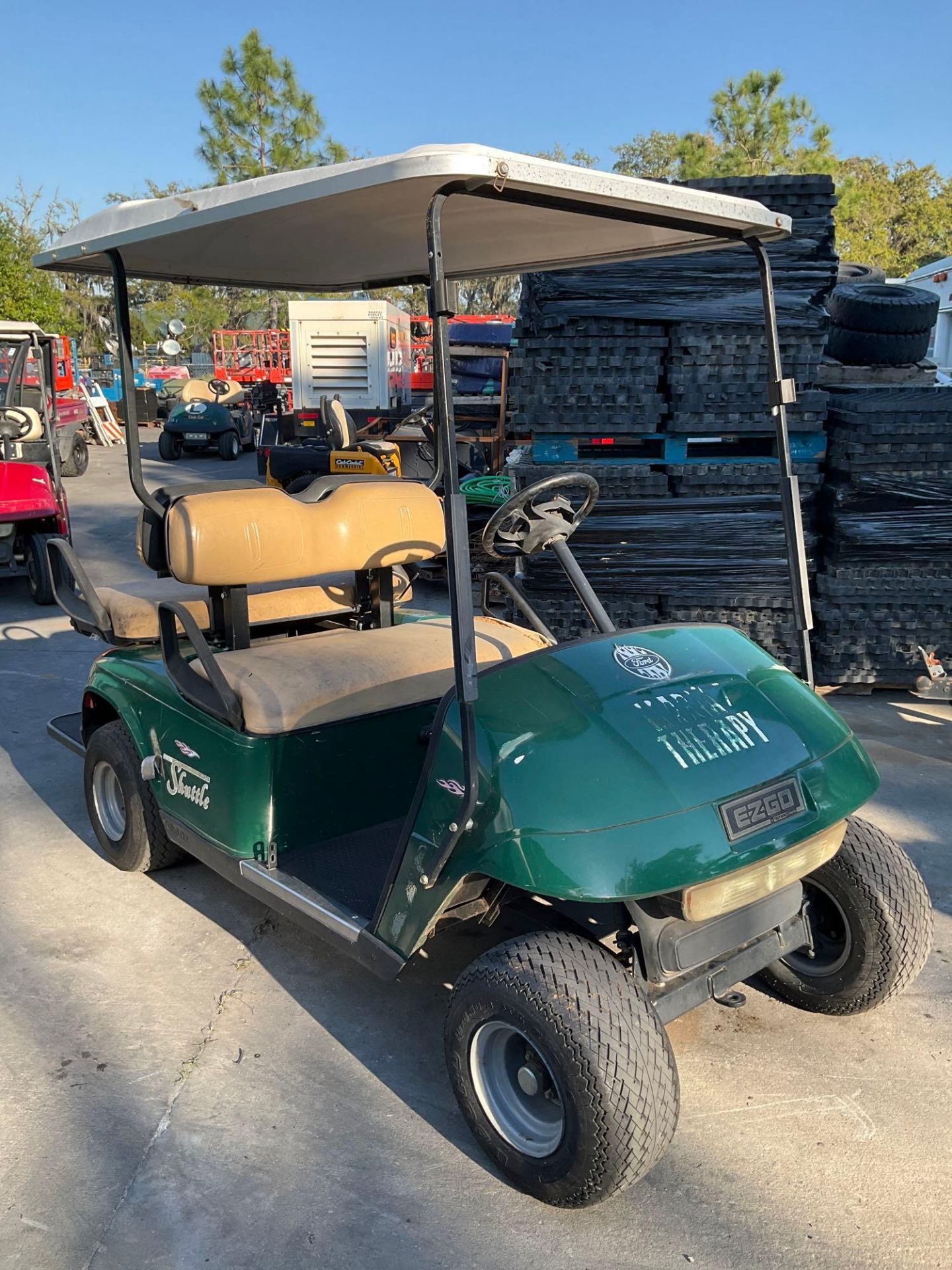 EZ-GO TEXTRON GOLF CART MODEL S2+2E, ELECTRIC, BILL OF SALE ONLY, RUNS & DRIVES, POWER WISE 36V BATT - Image 8 of 12