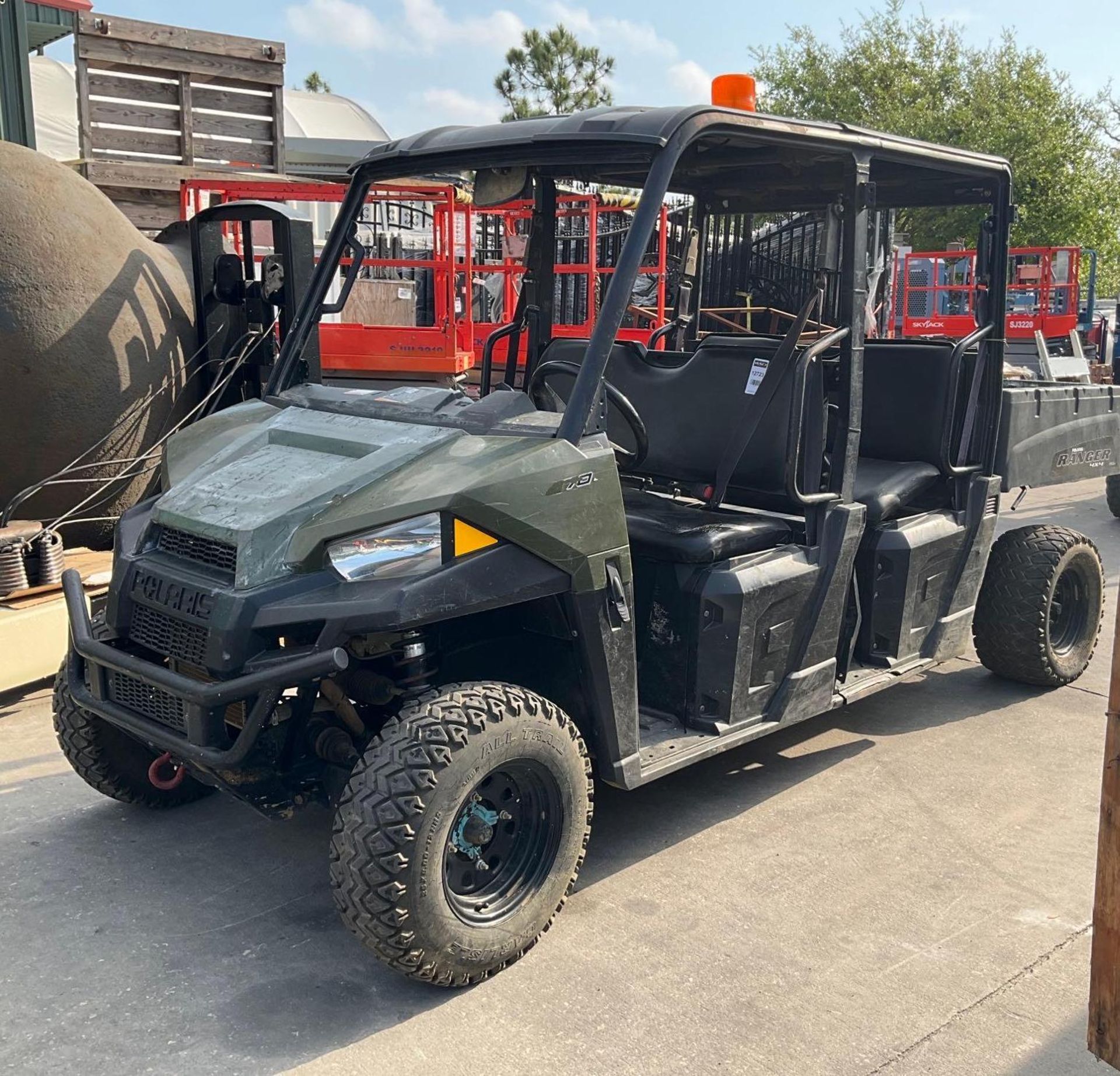 2017 POLARIS RANGER 4x4 ATV, GAS POWERED, CREW CAB, MANUAL DUMP BED, HITCH