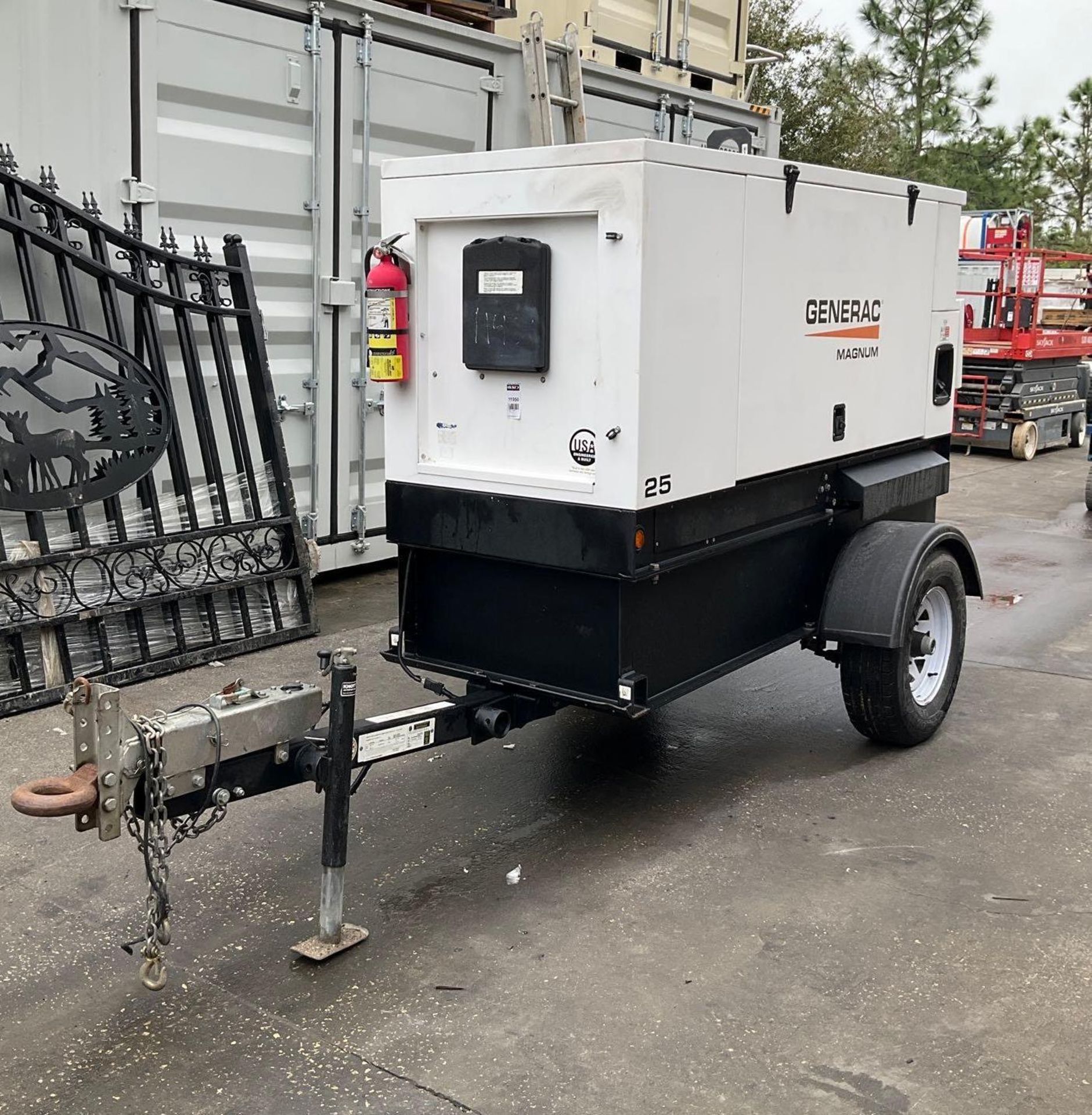 2018 GENERAC MAGNUM GENERATOR MODEL MMG25IF4, TRAILER MOUNTED, ISUZU ENGINE, DIESEL, APPROX PHASE 1/ - Image 5 of 30