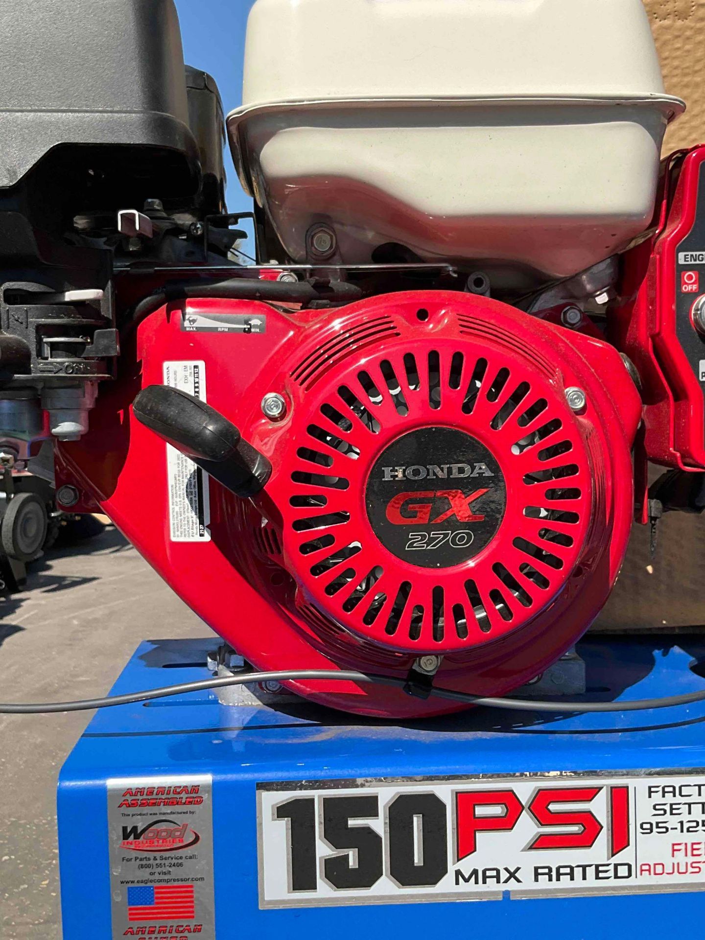 NEW/UNUSED HONDA 30 GAL.TRUCK MOUNT AIR COMPRESSOR, ELECTRIC START, 18.5 CFM, 150PSI - Image 9 of 16