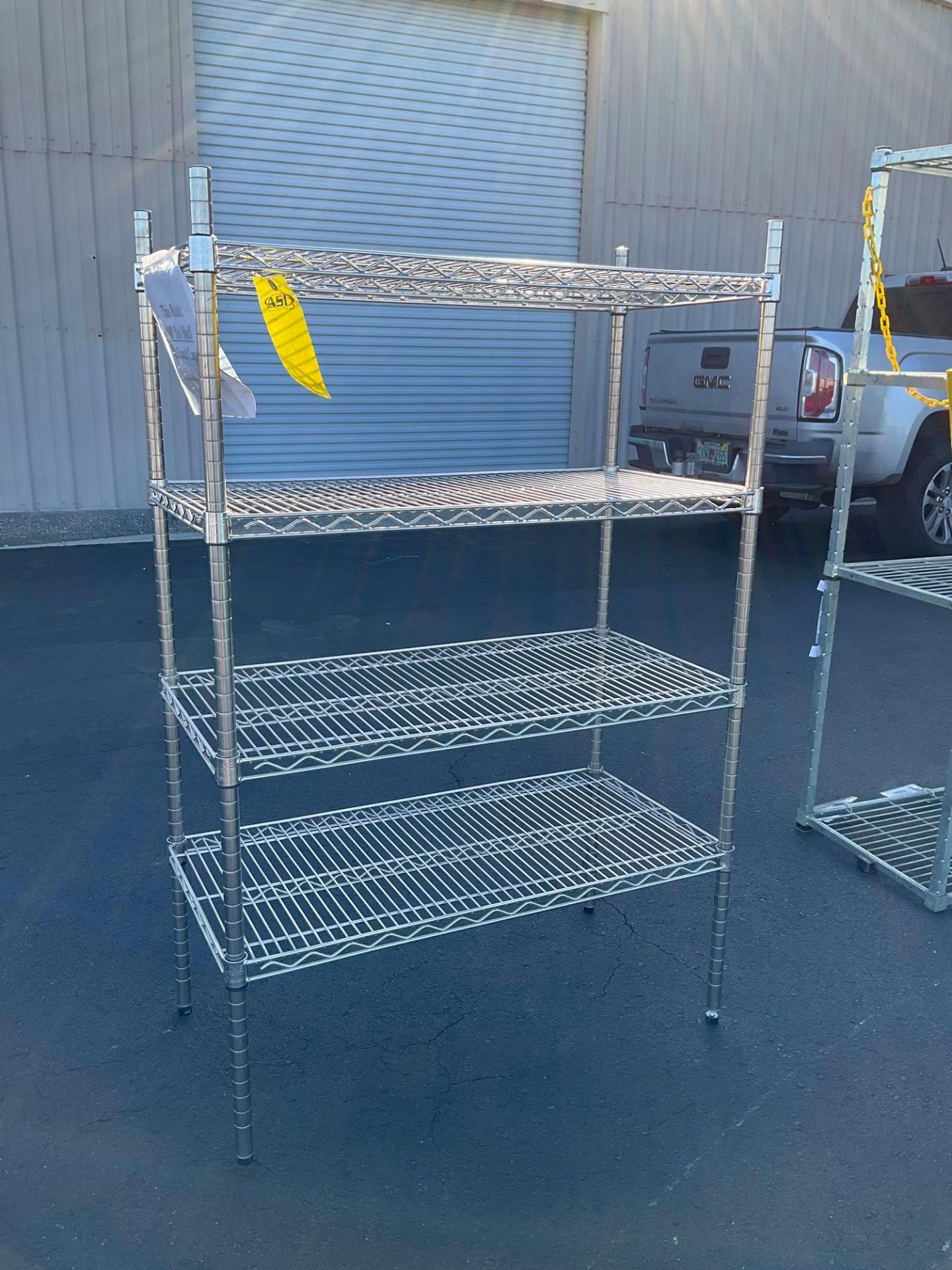 ( 4 ) RACK STANDS, APPROX 60" W x 36" L x 63" T, APPROX 48" W x 18" L x 55" T, APPROX 36" W x 18" L - Image 9 of 12