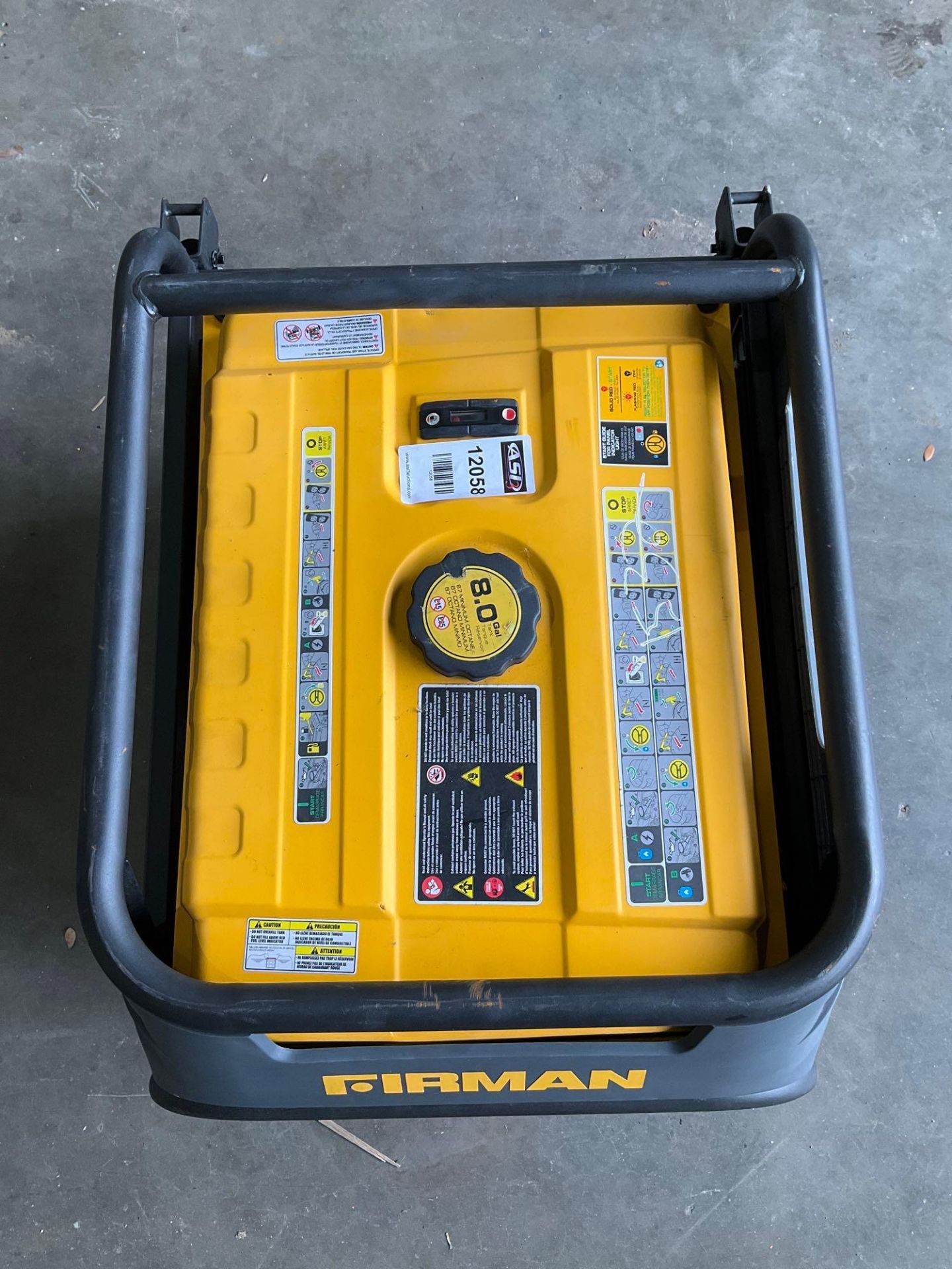 UNUSED FIRMAN DUEL FUEL GENERATOR MODEL HO7552 REV 1 WITH FIRMAN 439cc OHV MOTOR, SINGLE PHASE, APPR - Image 9 of 14