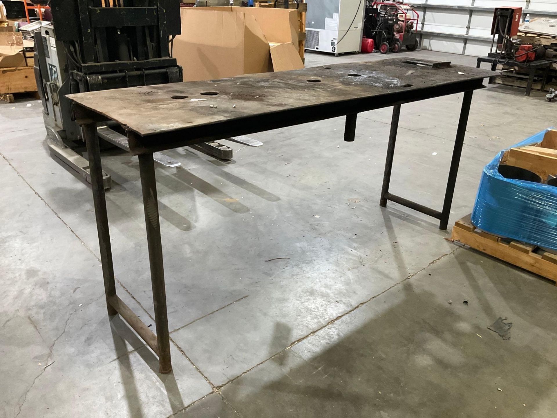 STEEL WORK TABLE , APPROX 80” W x 26” L x 36 ” T - Image 4 of 4