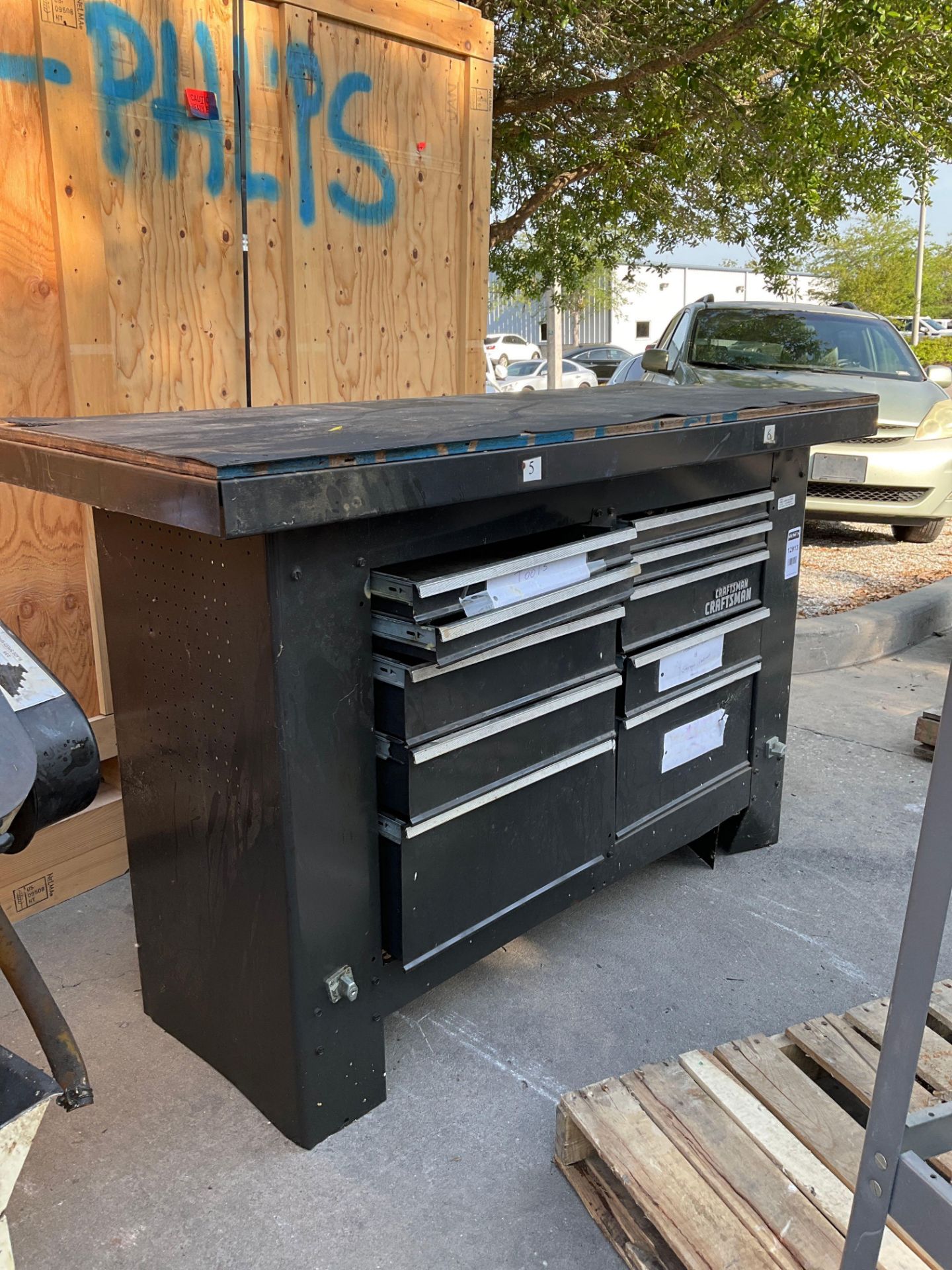 CRAFTSMAN WORK BENCH,  APPROX 60”L X 25”H X 39” T - Image 5 of 5