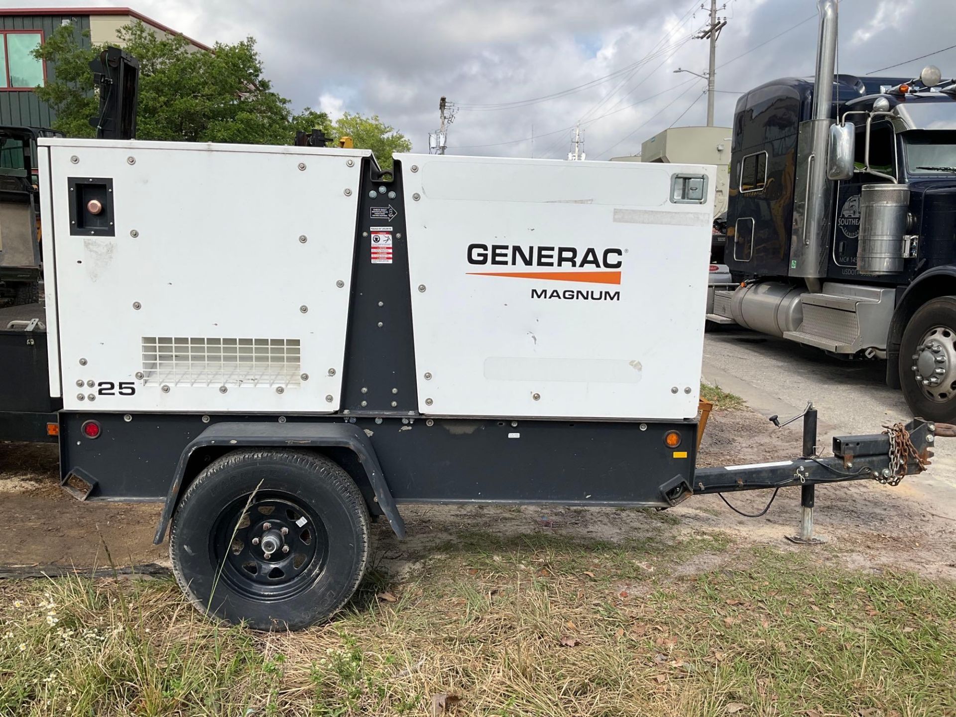 2017 GENERAC MAGNUM 25 GENERATOR MODEL MMG25FHI, DIESEL, TRAILER MOUNTED, ISUZU ENGINE, PHASE 1/3, R