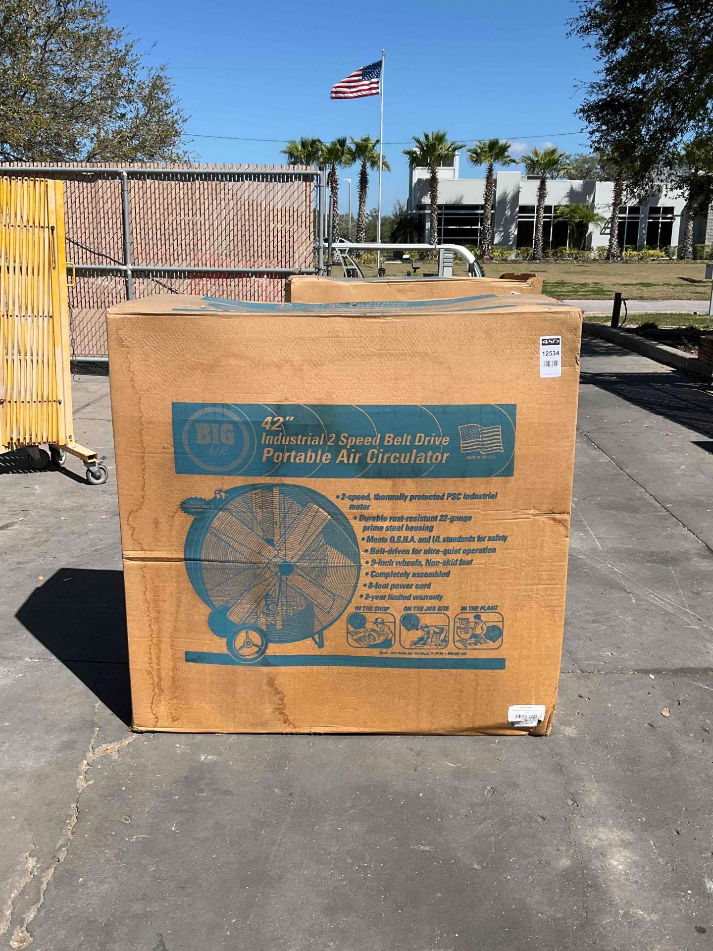 UNUSED BIG AIR 42" INDUSTRIAL 2 SPEED BELT DRIVE PORTABLE AIR CIRCULATOR