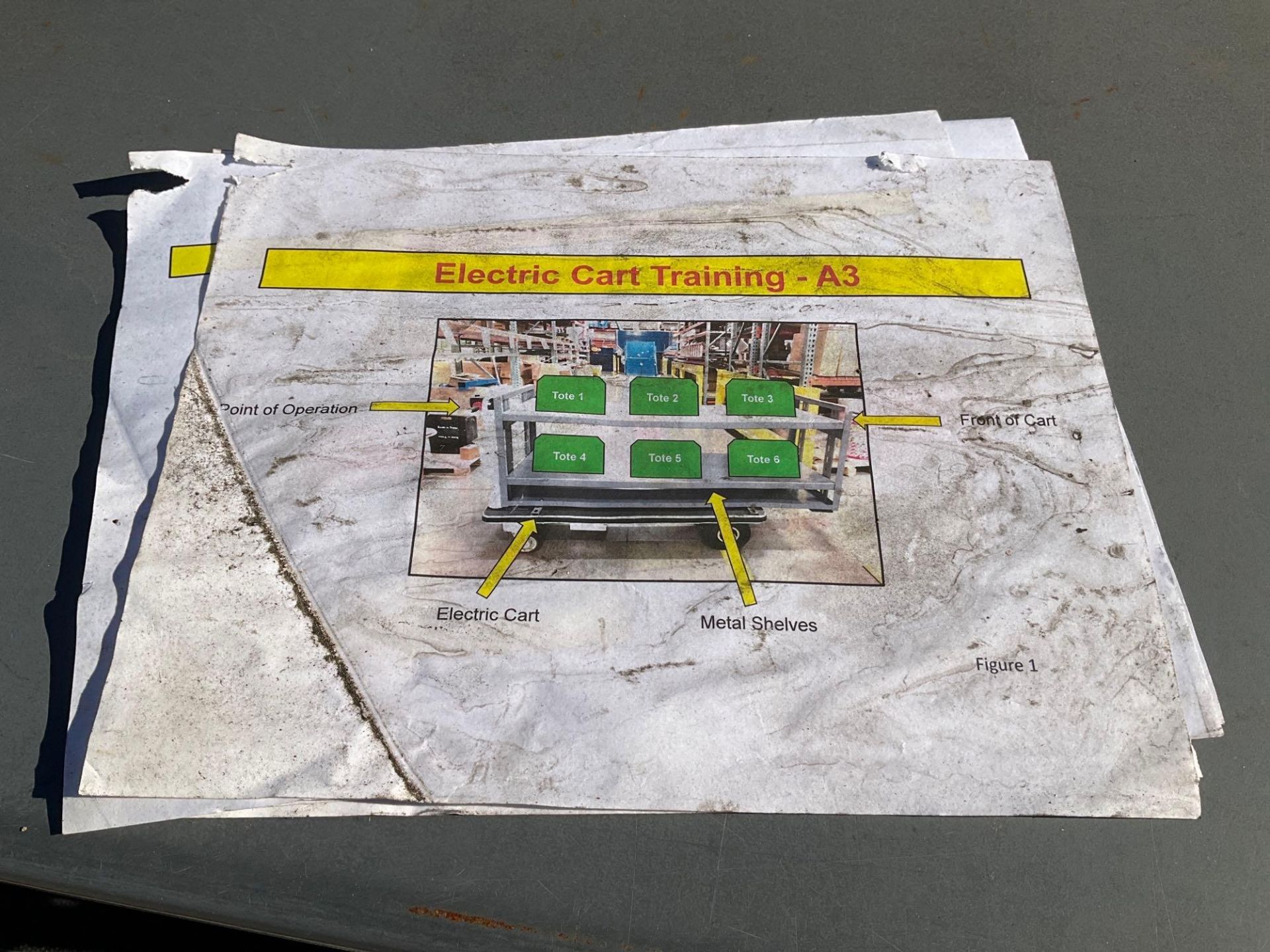 ELECTRIC CART WITH HIGH POWER BATTERY CHARGER ATTACHED , APPROX DC VOLTS 24 ( DAMAGED DURING SHIPPIN - Image 11 of 11