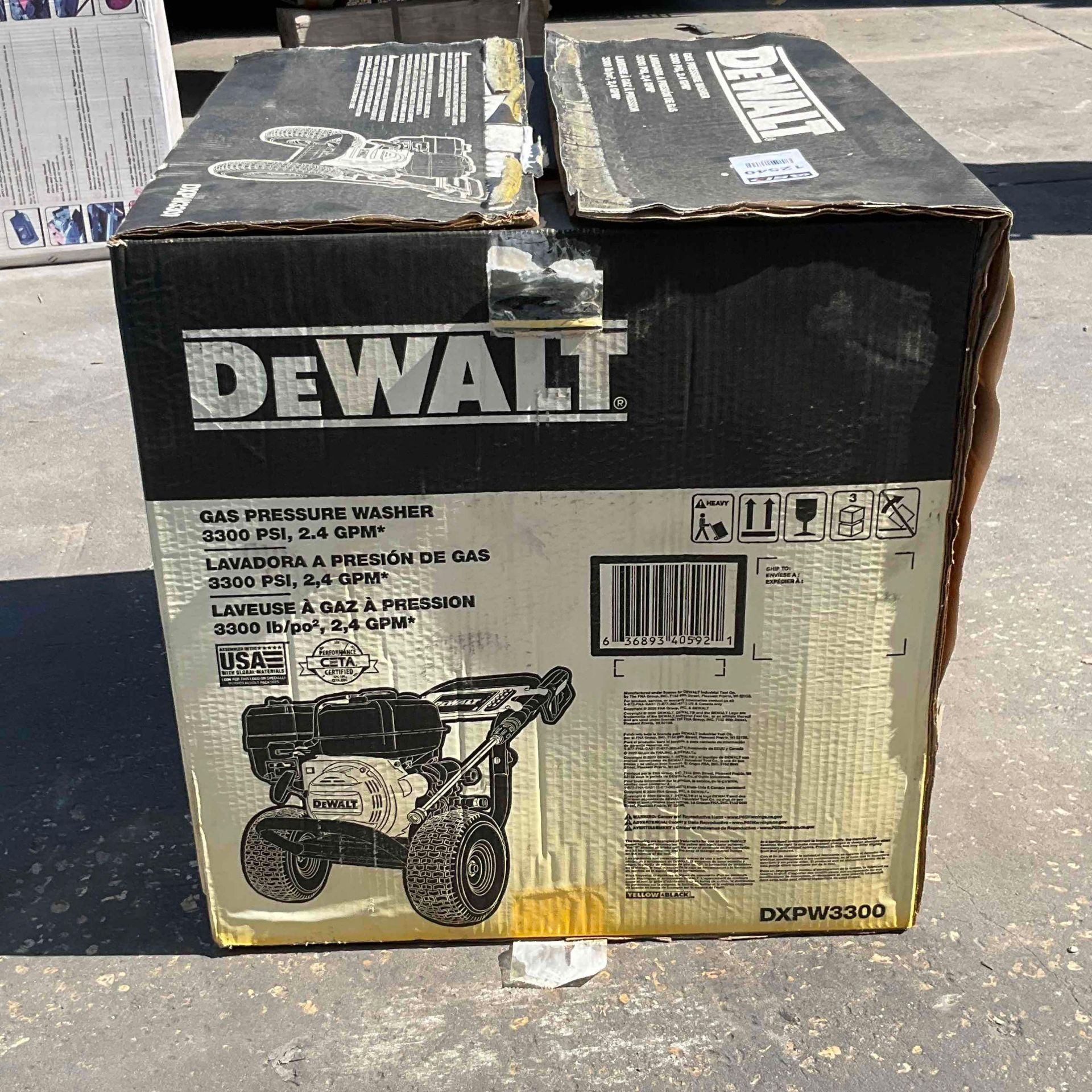 UNUSED DEWALT 3300PSI 2.4 GPM GAS PRESSURE WASHER MODEL DXPW3300 - Image 5 of 8