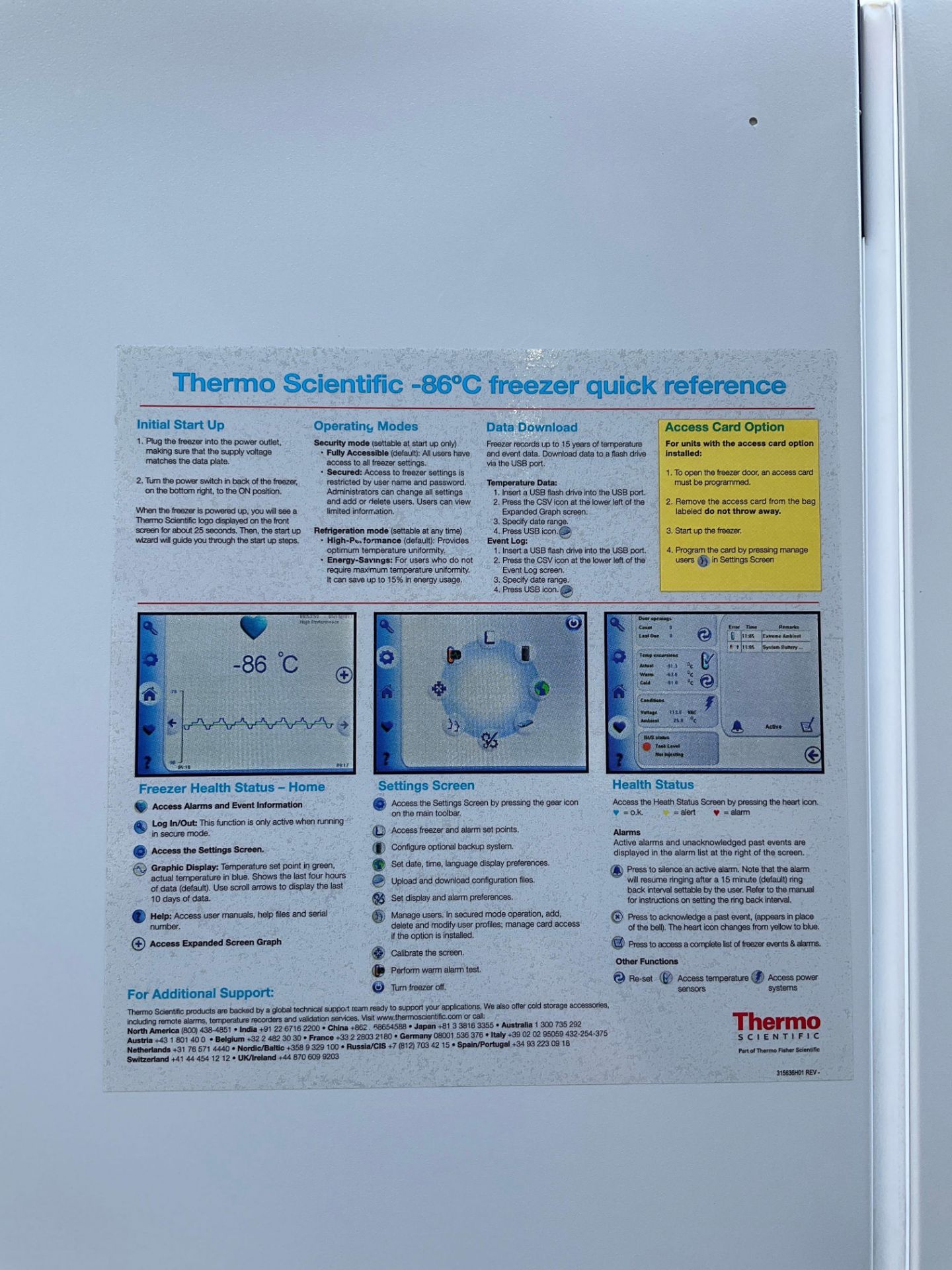 THERMO FISHER SCIENTIFIC FREEZER MODEL UXF50086A, 115 VOLTS, 16 AMPS, 60 HZ, 1 PHASE, - 86 C - Image 12 of 17