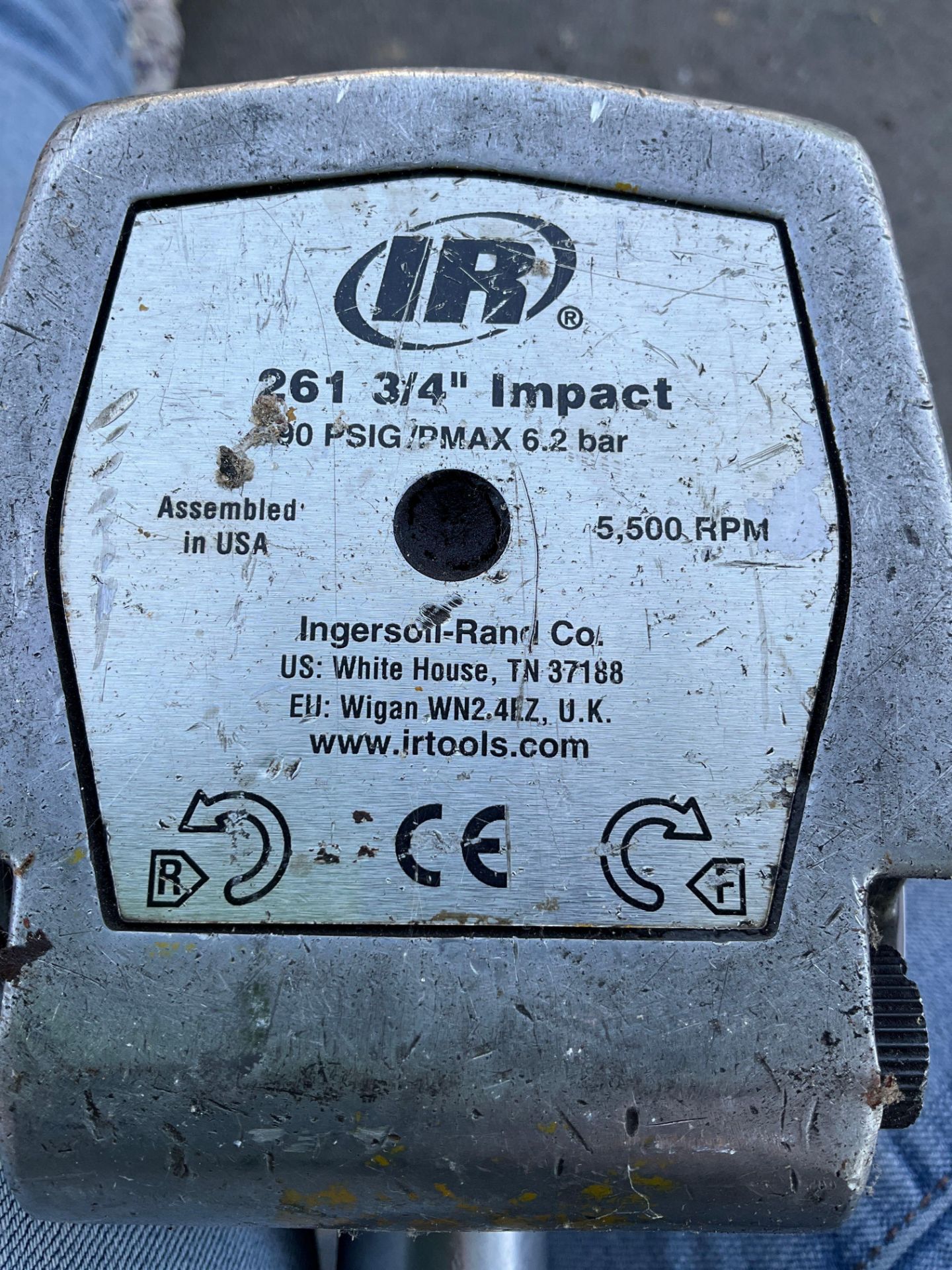 INGERSOLL-RAND 261 3/4" PNEUMATIC IMPACT WRENCH , APPROX 90 PSI, APPROX 6.2 BAR, APPROX 5,500 RPM - Image 5 of 7