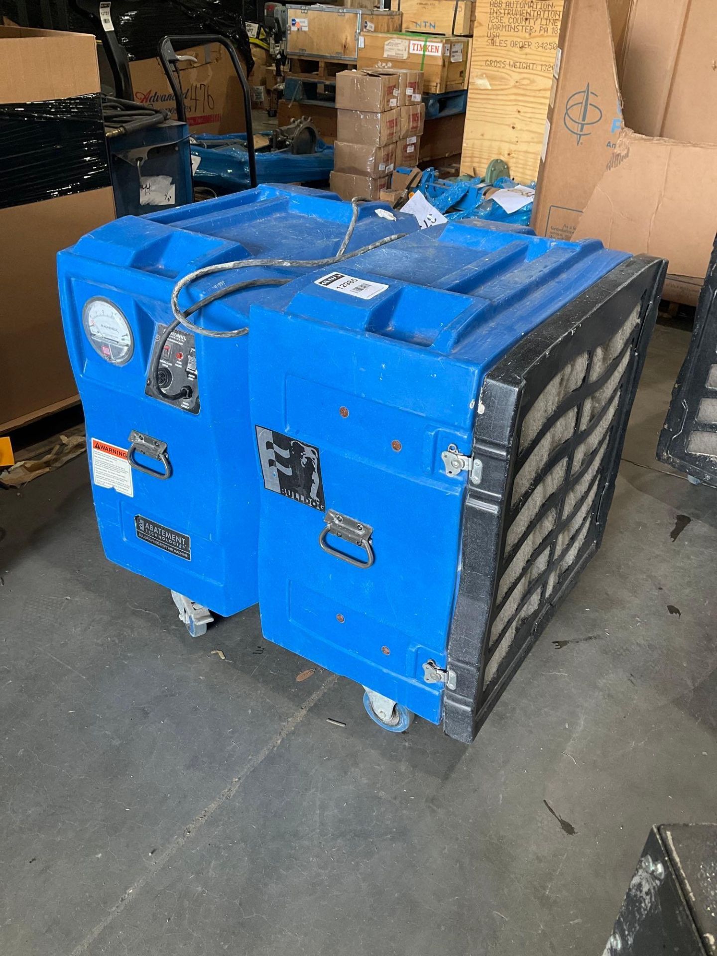 ABATEMENT TECHNOLOGIES BULLDOG NEGATIVE AIR MACHINE MODEL BD2KLA, ELECTRIC. APPROX 120 VOLTS, APPROX - Image 6 of 8