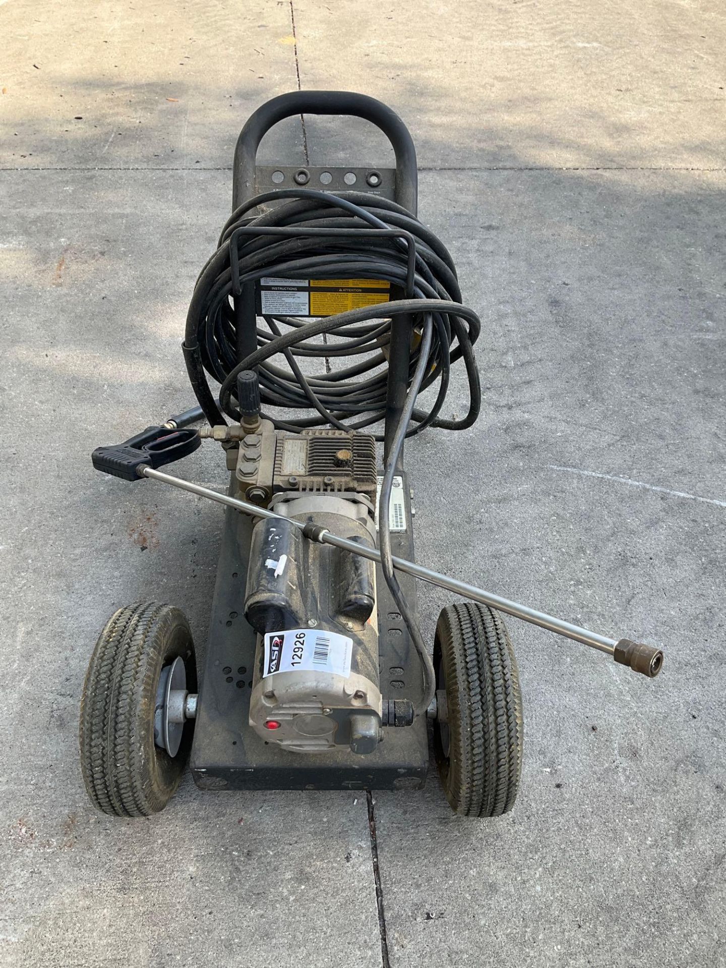 LANDA PRESSURE WASHER MODEL PDE 2-1100 WITH BALDOR COMMERCIAL MOTOR, APPROX 120V, PHASE 1, APPROX 10 - Image 8 of 12