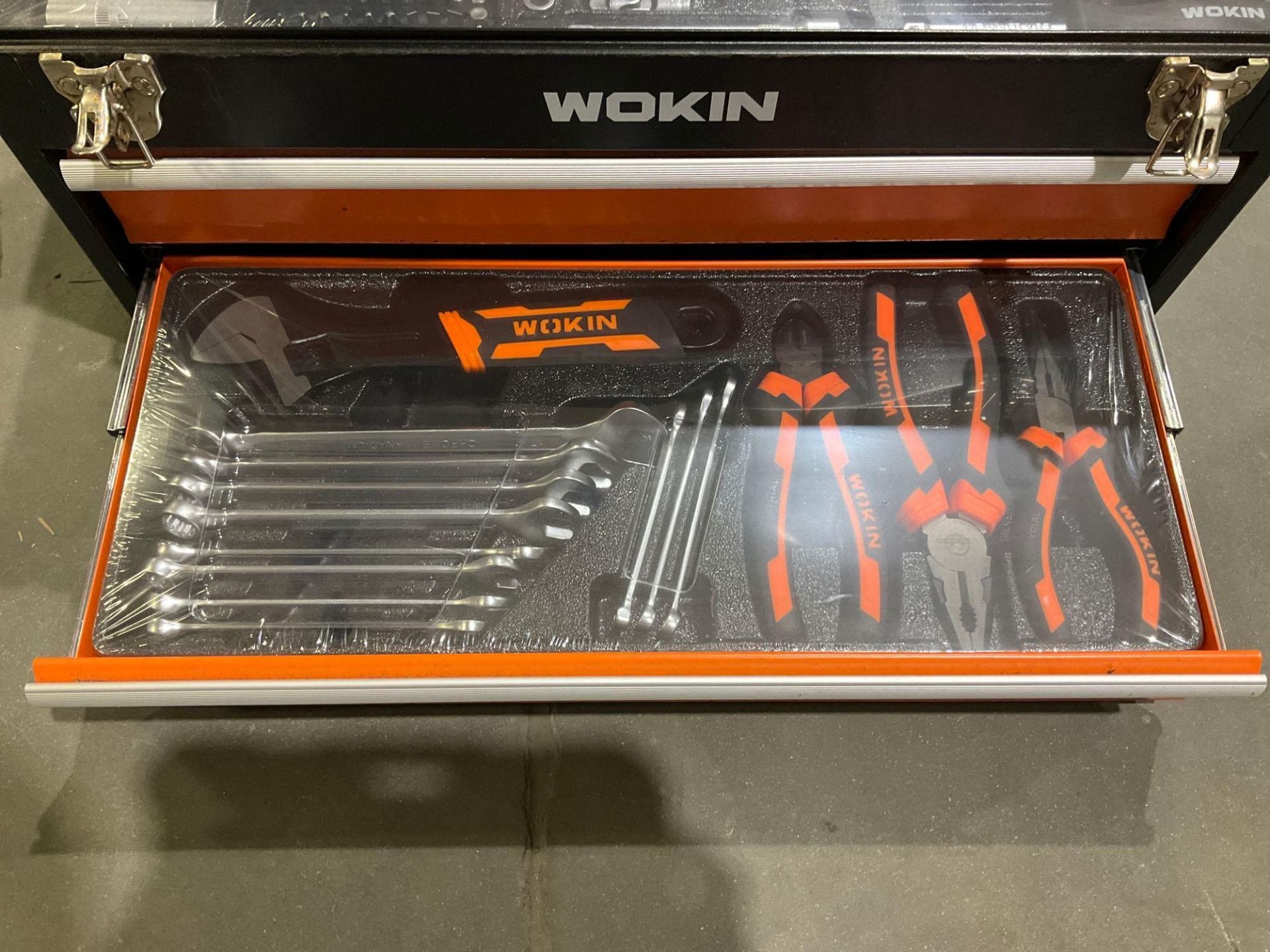 UNUSED WOKIN 98 pc TOOL BOX WITH TOOLS INCLUDED - Image 8 of 8