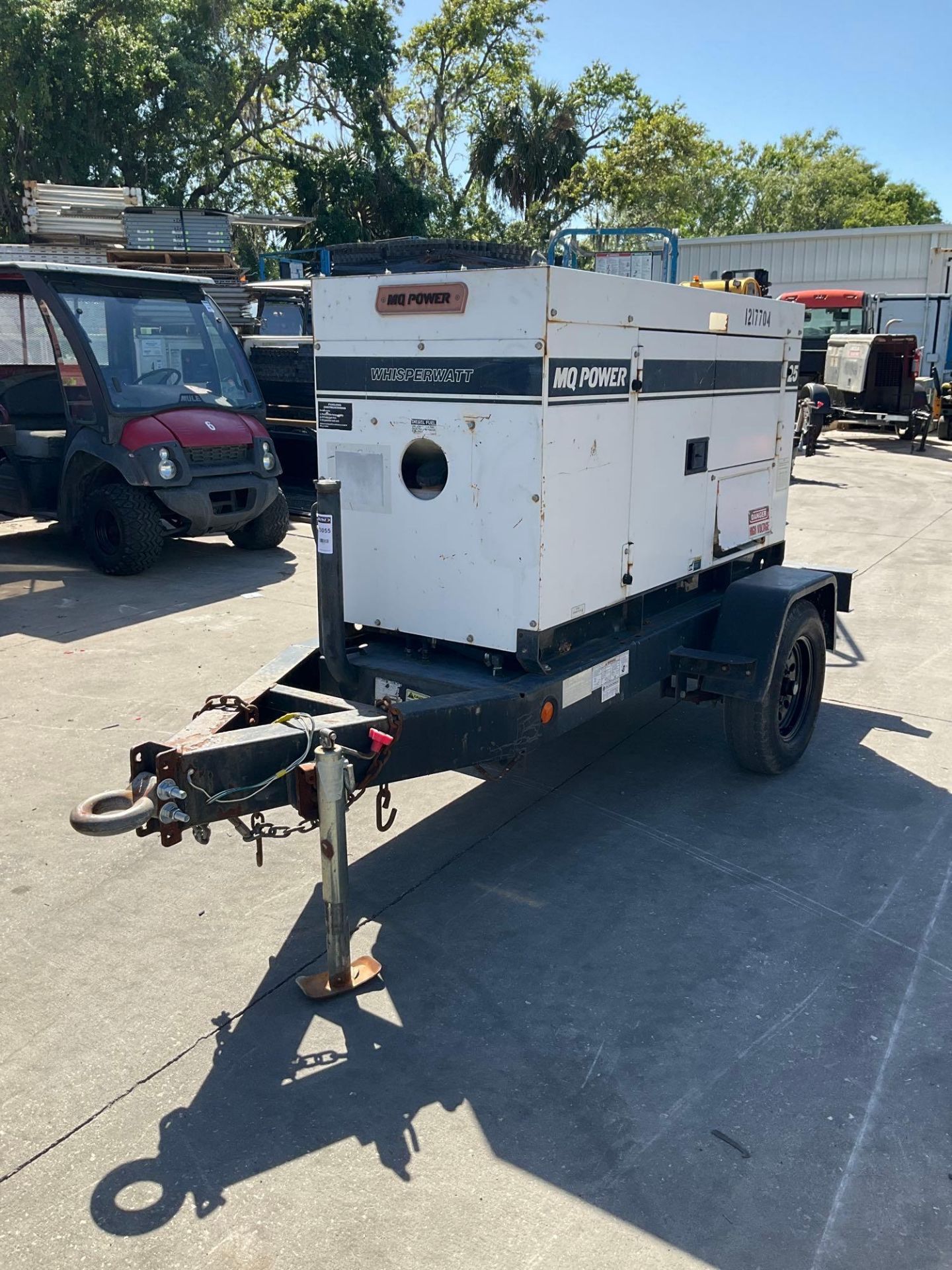 MULTIQUIP WHISPERWATT 25 GENERATOR MODEL DCA-25SSIU3, DIESEL, TRAILER MOUNTED, ISUZU ENGINE, PHASE 3