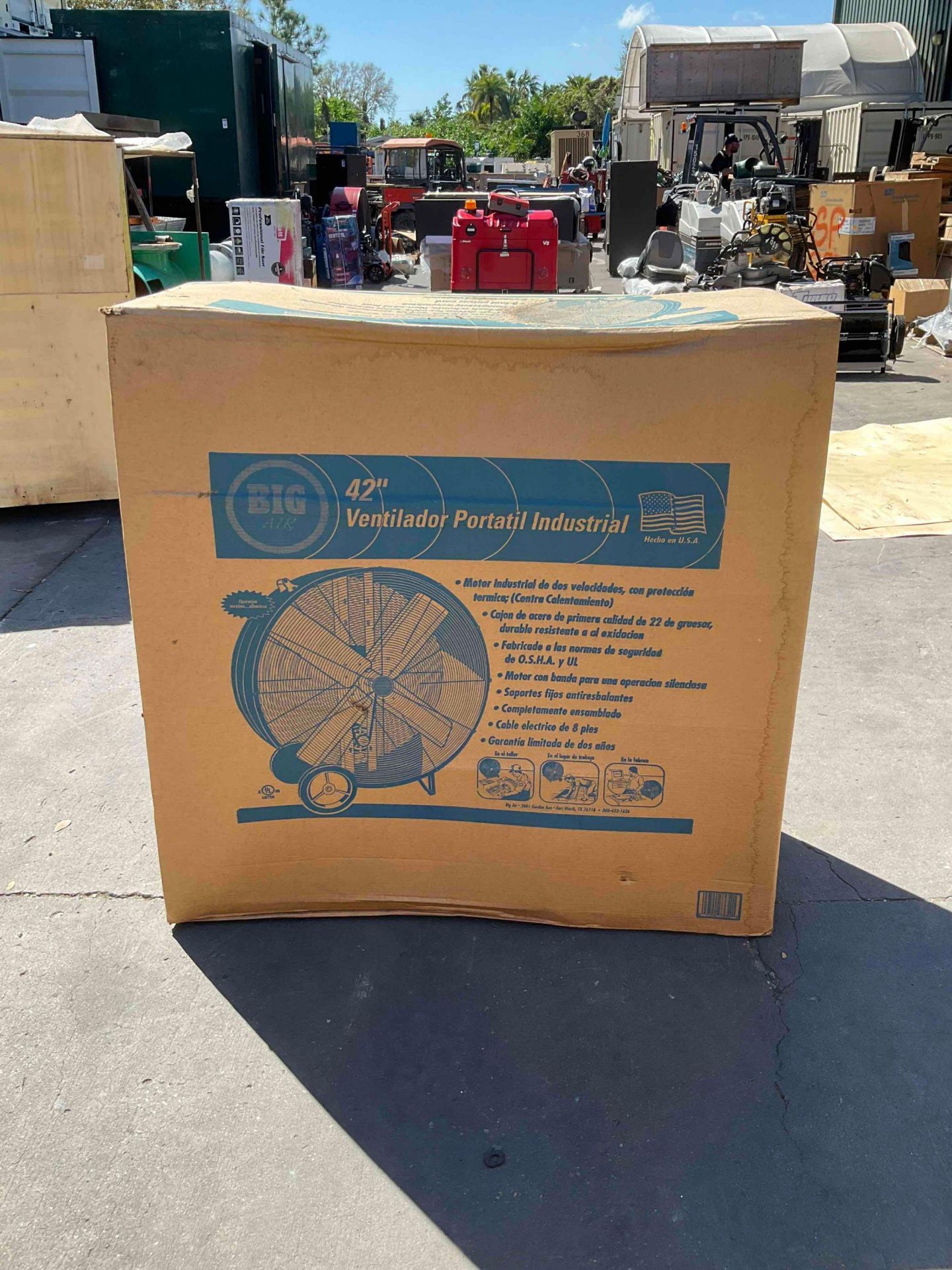 UNUSED BIG AIR 42" INDUSTRIAL 2 SPEED BELT DRIVE PORTABLE AIR CIRCULATOR - Image 4 of 6