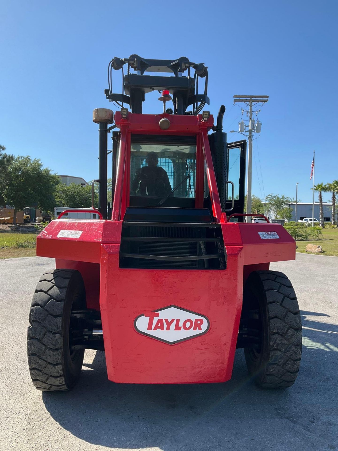 TAYLOR FORKLIFT MODEL T-300M, DIESEL, DOUBLE ENTRY ENCLOSED CAB, APPROX MAX CAPACITY 30,000LBS - Image 4 of 15