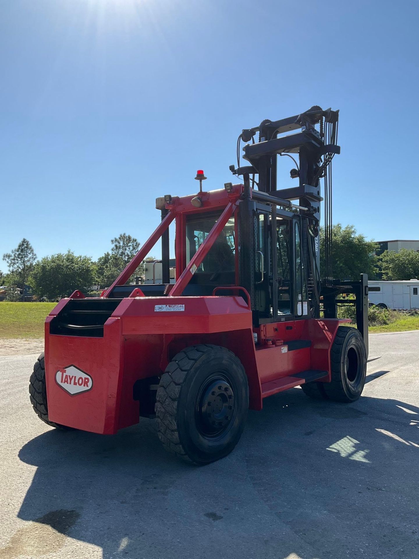 TAYLOR FORKLIFT MODEL T-300M, DIESEL, DOUBLE ENTRY ENCLOSED CAB, APPROX MAX CAPACITY 30,000LBS - Image 5 of 15