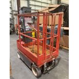 SKYJACK MANLIFT MODEL SJ16, ELECTRIC, APPROX MAX PLATFORM HEIGHT 16FT, NON MARKING TIRES,