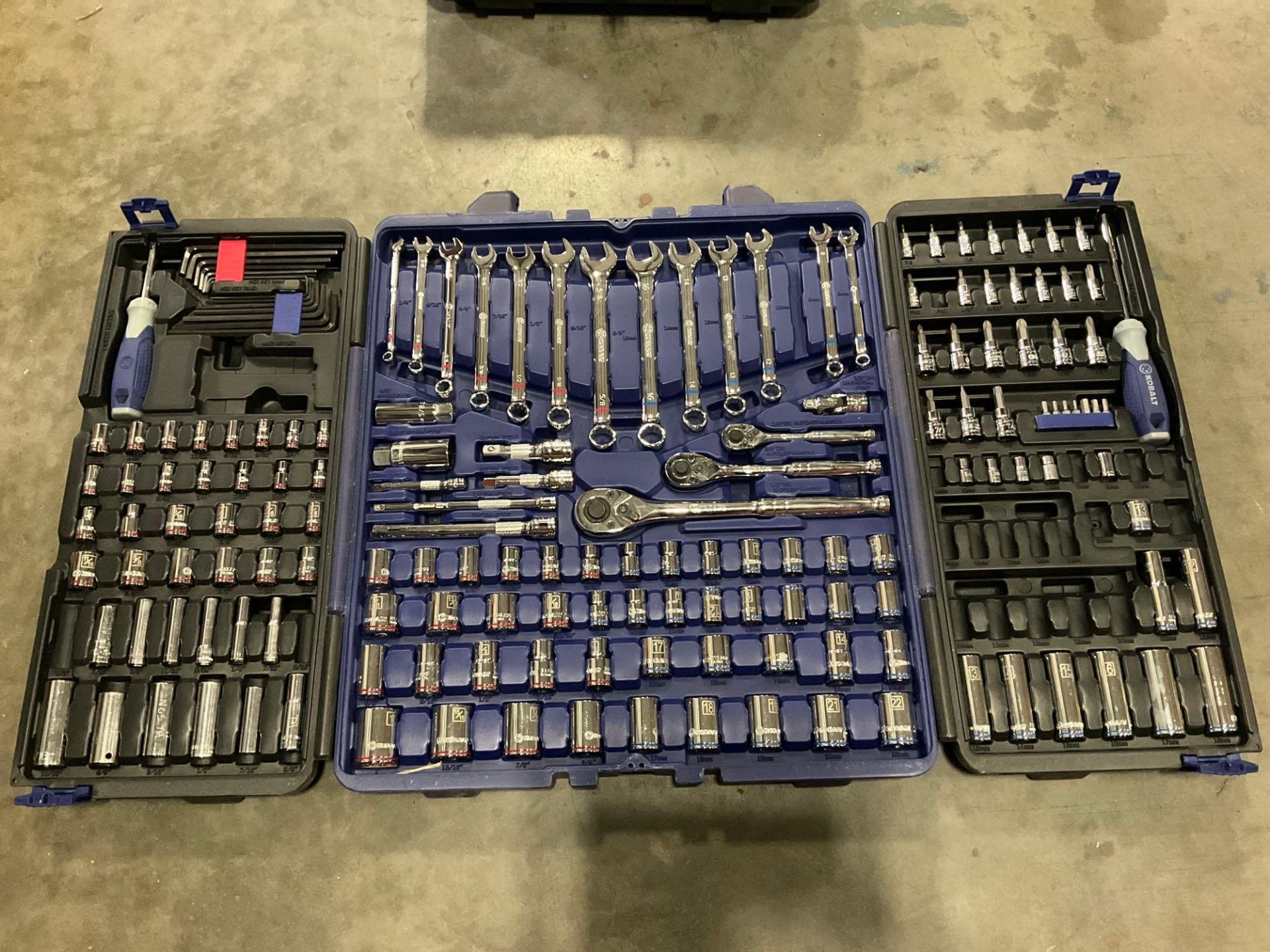 ( 1 ) KOBALT MECHANIC TOOL SETS & ( 1 ) CRAFTSMAN 17” W TOOL BOX WITH SOME CONTENTS - Image 2 of 5