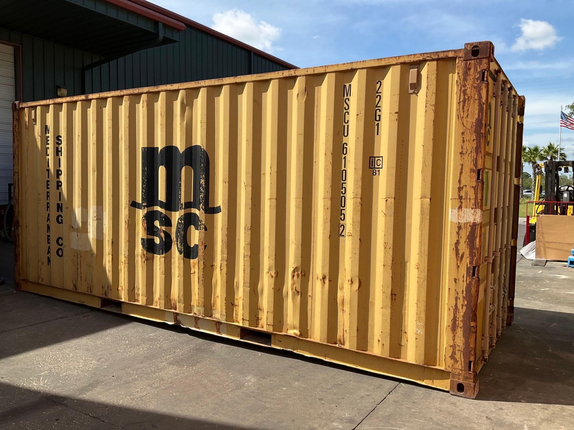 20' STORAGE CONTAINER WITH SIDE ROLL UP DOORS, APPROX 102” TALL x 96” WIDE x 238” DEEP ( CONTENTS NO - Image 5 of 12