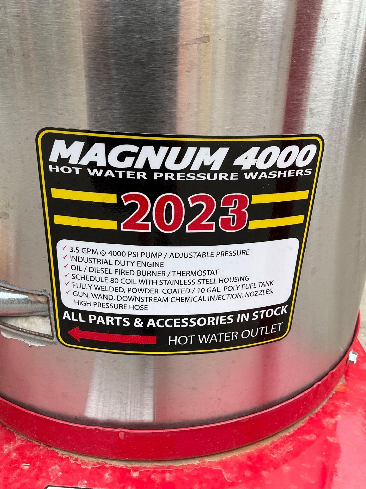 UNUSED 2023 MAGNUM 4000 SERIES GOLD HOT WATER PRESSURE WASHER,DIESEL GAS POWER - Image 3 of 14