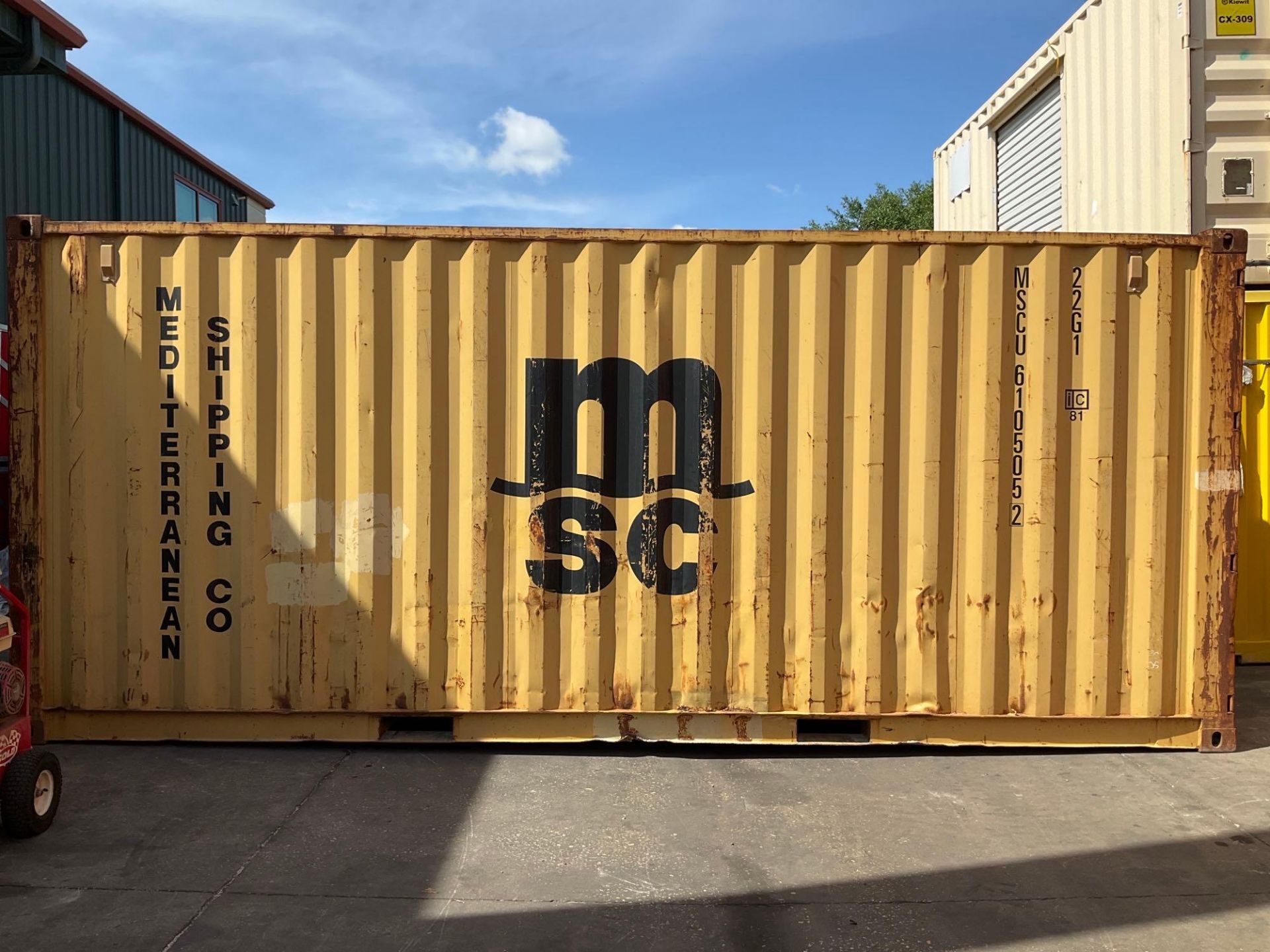 20' STORAGE CONTAINER WITH SIDE ROLL UP DOORS, APPROX 102” TALL x 96” WIDE x 238” DEEP ( CONTENTS NO - Image 4 of 12