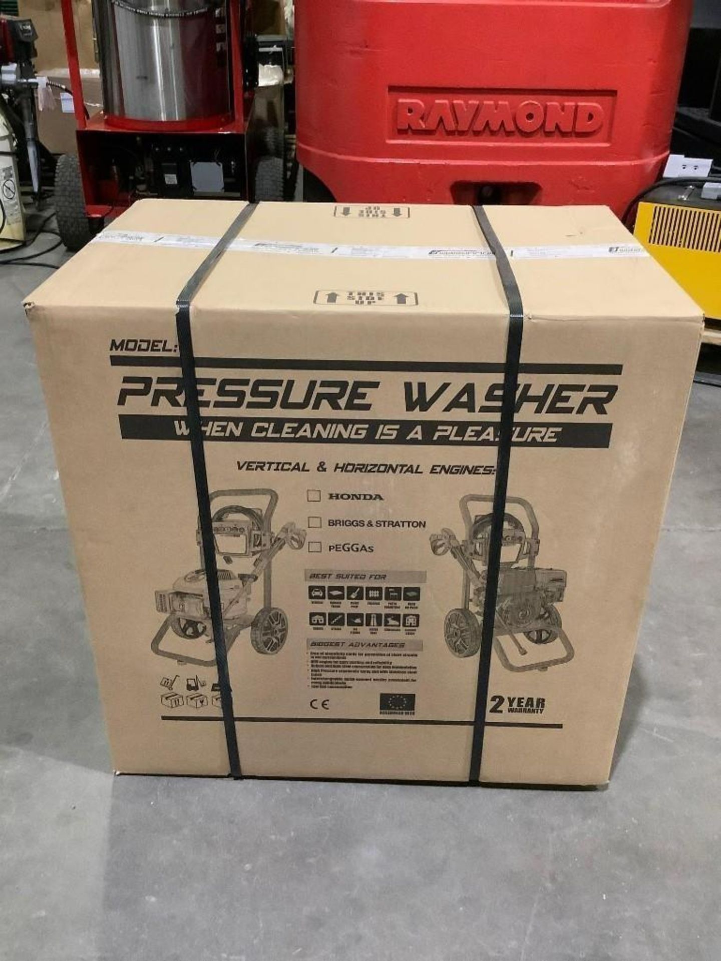 UNUSED WASPPER PRESSURE WASHER MODEL W3100VA, GAS POWERED, APPROX 3100PSI, APPROX 2.9 GPM, APPROX 6,