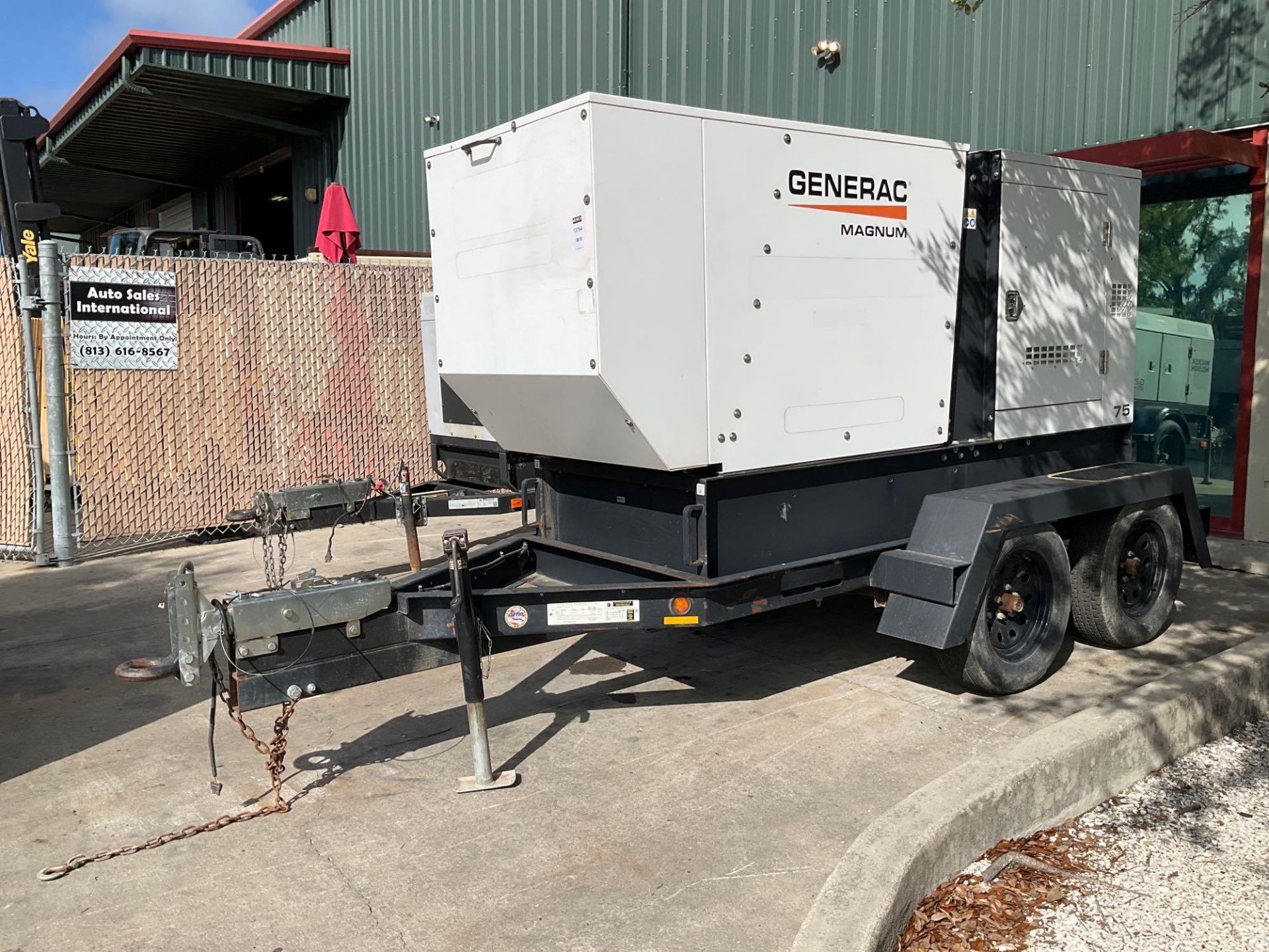 2018 GENERAC MAGNUM 75 GENERATOR MODEL MDG75, DIESEL, JOHN DEERE ENGINE, TRAILER MOUNTED, PHASE 1/3,