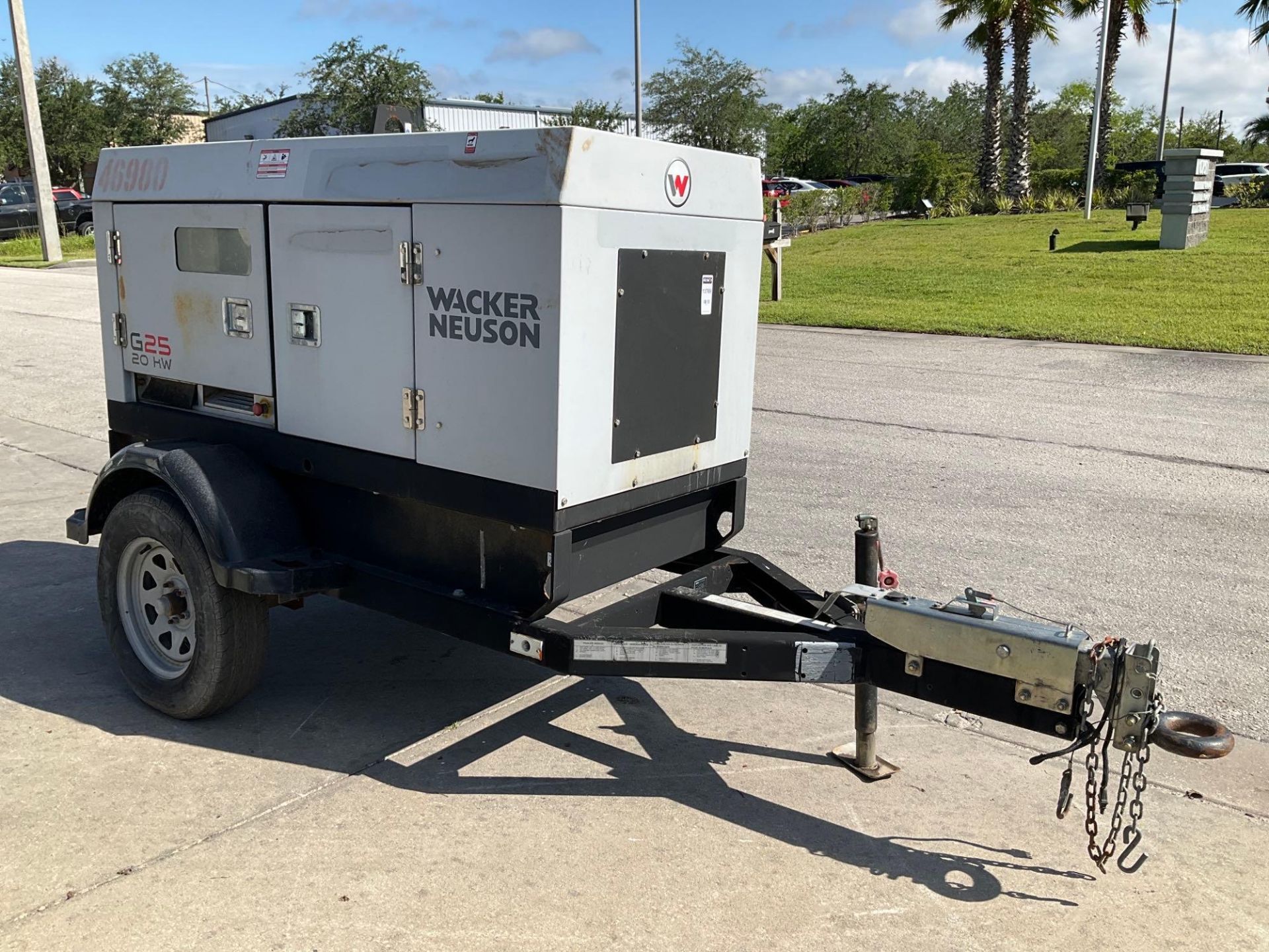 2017 WACKER NEUSON G25 20KW GENERATOR, DIESEL, ISUZU ENGINE,  TRAILER MOUNTED, APPROX PHASE 3/1, APP