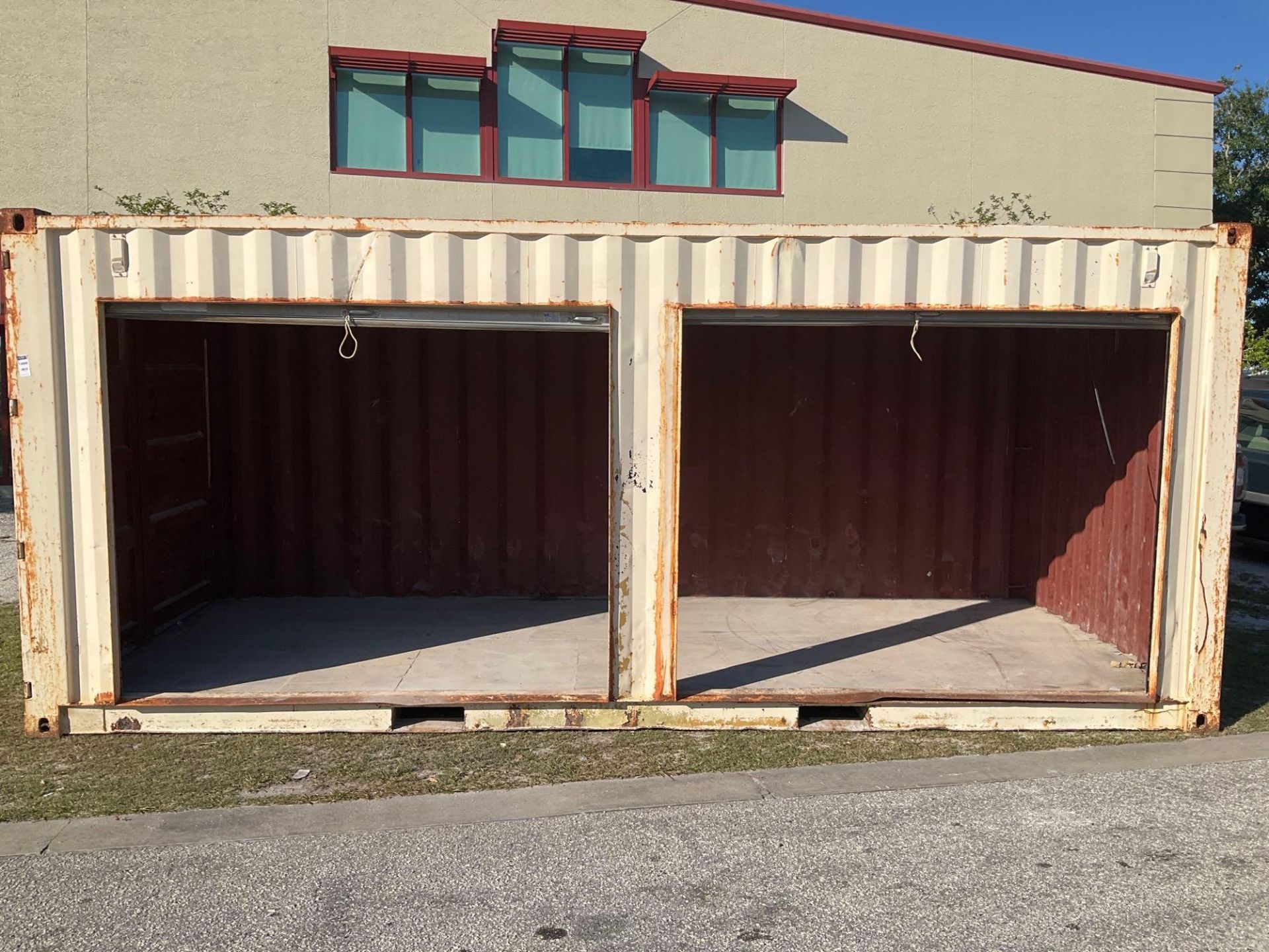 20' STORAGE CONTAINER WITH SIDE ROLL UP DOORS, APPROX 102” TALL x 96” WIDE x 238” DEEP ( CONTENTS NO - Image 10 of 12