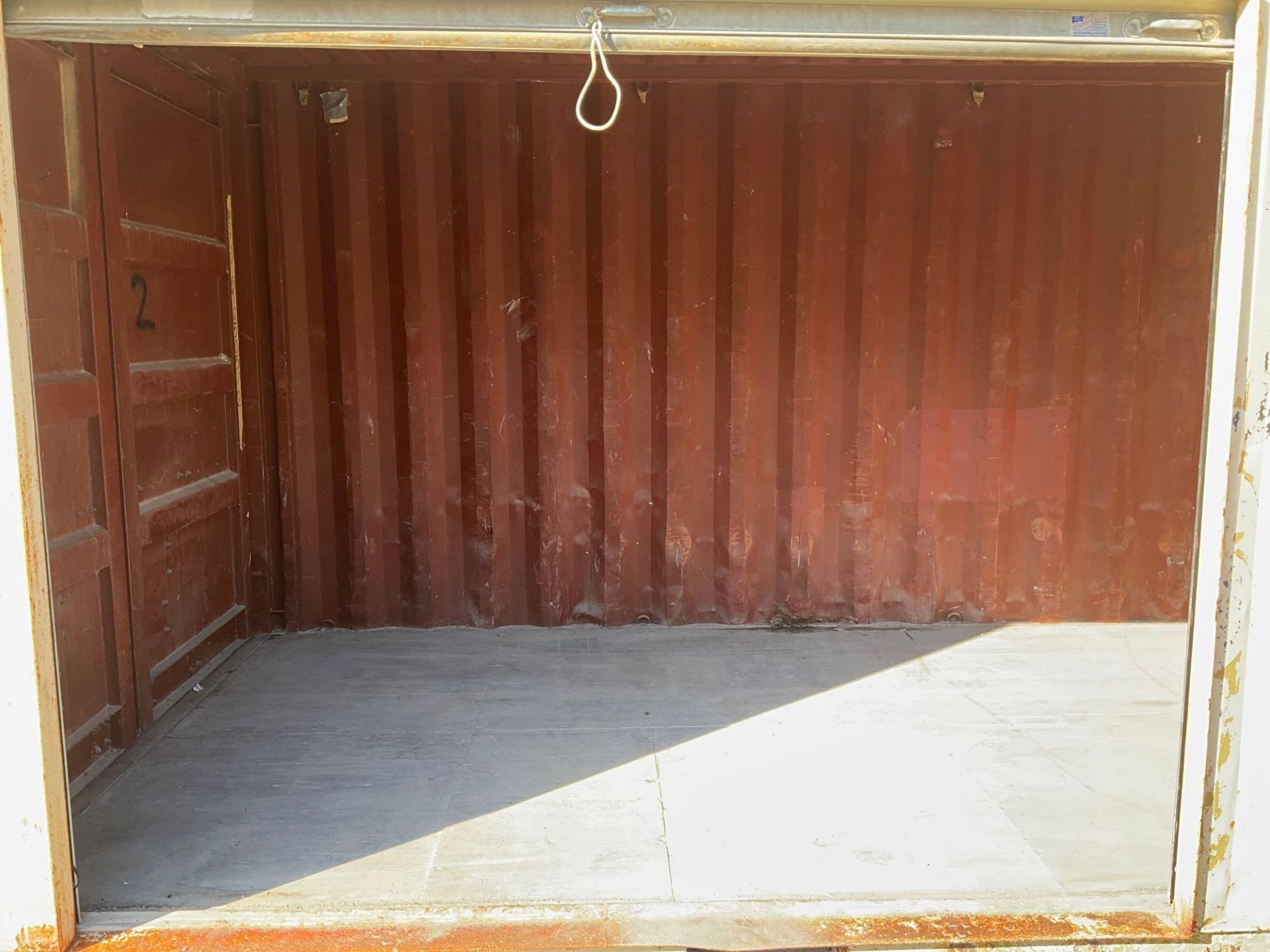 20' STORAGE CONTAINER WITH SIDE ROLL UP DOORS, APPROX 102” TALL x 96” WIDE x 238” DEEP ( CONTENTS NO - Image 12 of 12