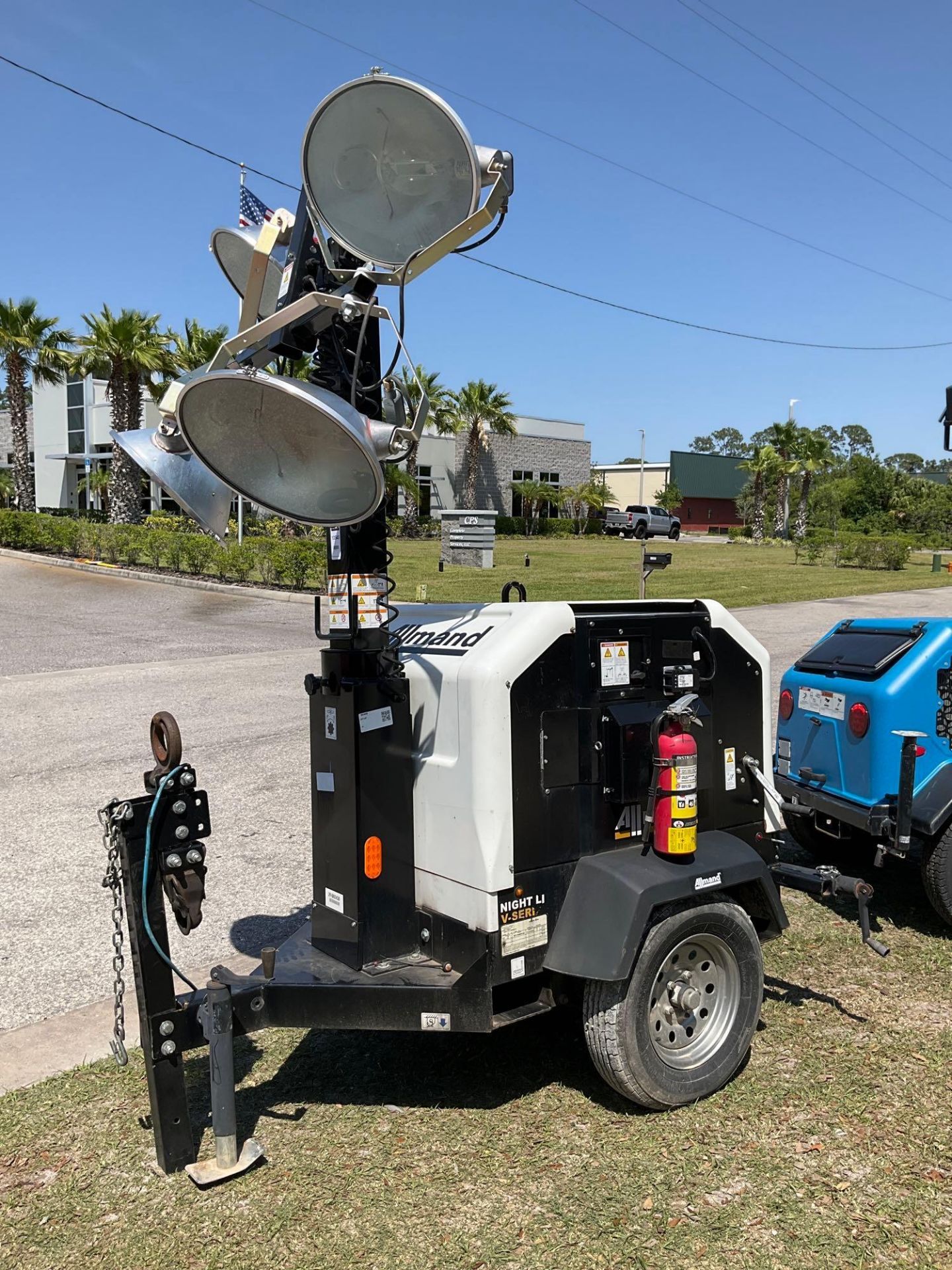 2018 ALLMAND NIGHT-LITE V-SERIES GENERATOR WITH LIGHT TOWER, DIESEL, MITSUBISHI ENGINE, TRAILER MOUN