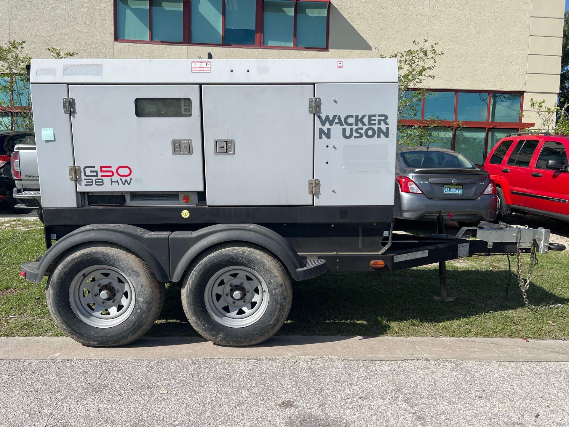 2017 WACKER NEUSON G50 DIESEL GENERATOR, DUAL AXLE TRAILER MOUNTED, 38KW, 48KVA, 1PH/3PH, 60HZ, RUNS - Image 2 of 16