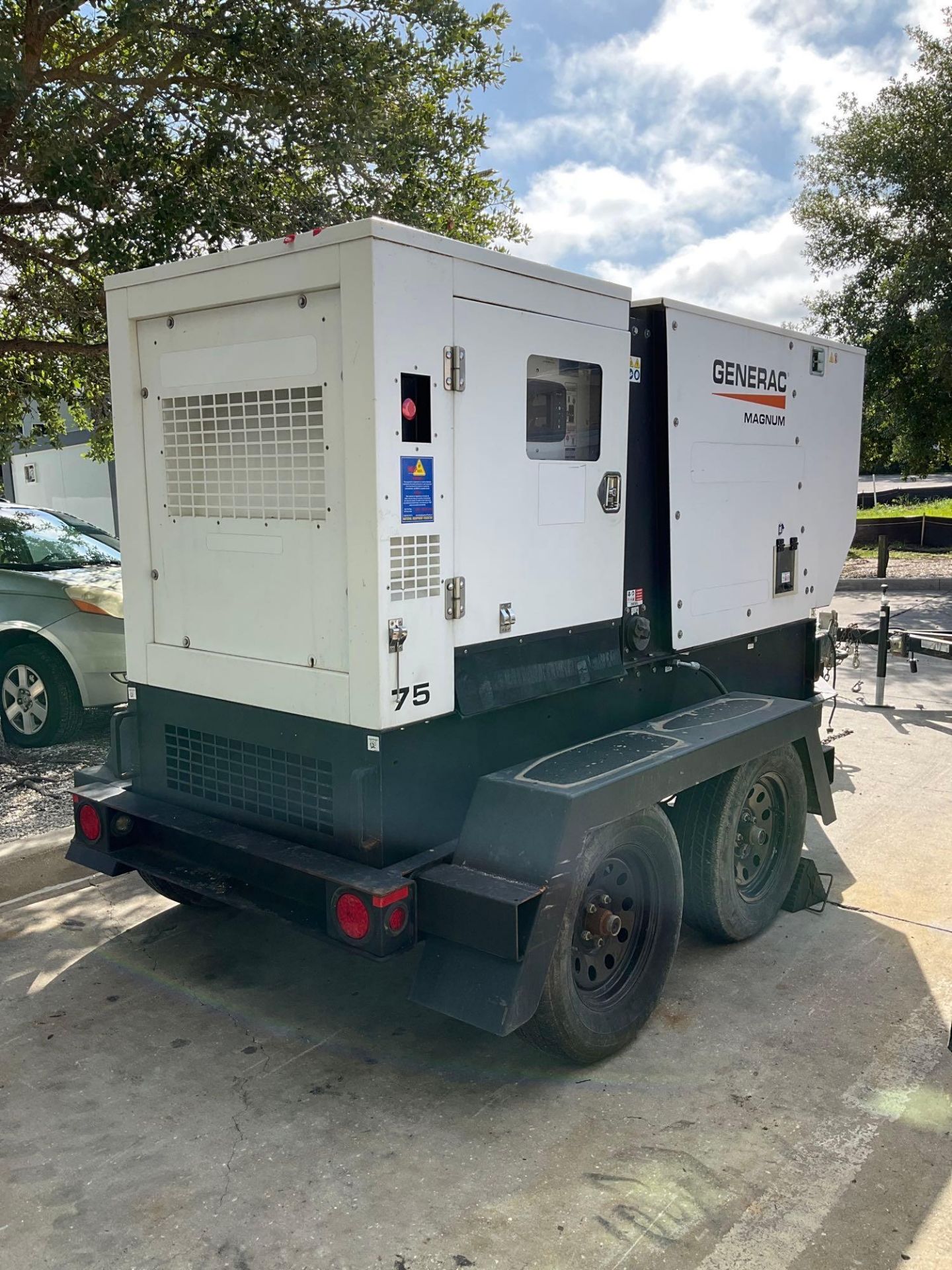 2018 GENERAC MAGNUM 75 GENERATOR MODEL MDG75, DIESEL, JOHN DEERE ENGINE, TRAILER MOUNTED, PHASE 1/3, - Image 6 of 23