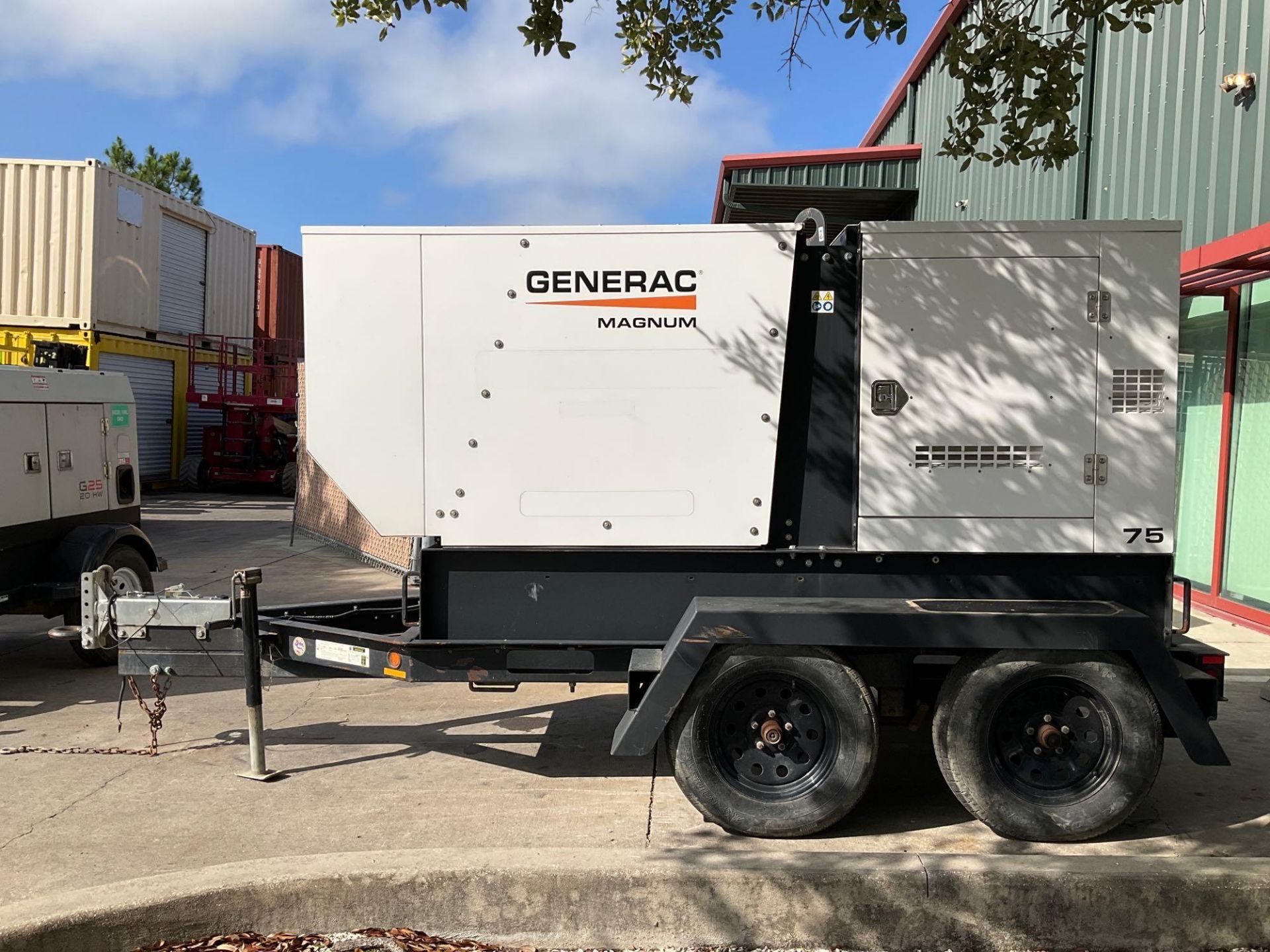 2018 GENERAC MAGNUM 75 GENERATOR MODEL MDG75, DIESEL, JOHN DEERE ENGINE, TRAILER MOUNTED, PHASE 1/3, - Image 2 of 23