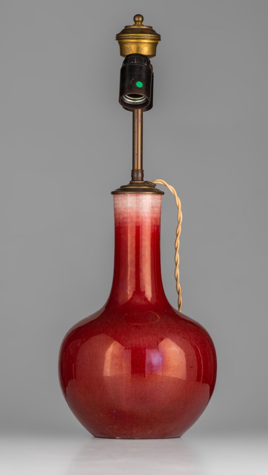 A Chinese sang-de-boeuf glazed bottle vase with mounts, late 18thC/ early 19thC Total H 53 cm - Image 10 of 14