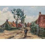 Valerius De Saedeleer (1867-1942), 'Dorpstraat Klemskerke', ca. 1890, oil on canvas, 30 x 40 cm