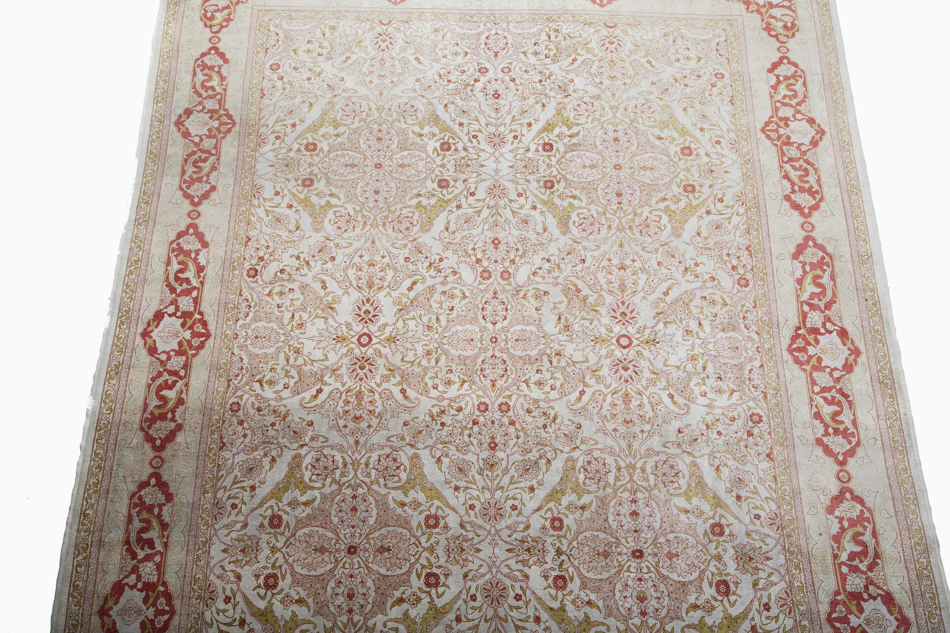 An Oriental silk on silk rug, floral decorated, signed, 201 x 301 cm - Image 7 of 8