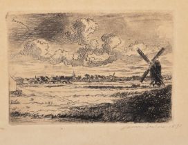 James Ensor (1860-1949), 'Moulin à Slykens' (Windmill at Slykens), 1891, echting on simili japon, 70
