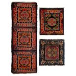 A collection of three Tibetan rugs, early 20thC, 72 x 185 cm, 65 x 68,5 - 68 x 76 cm