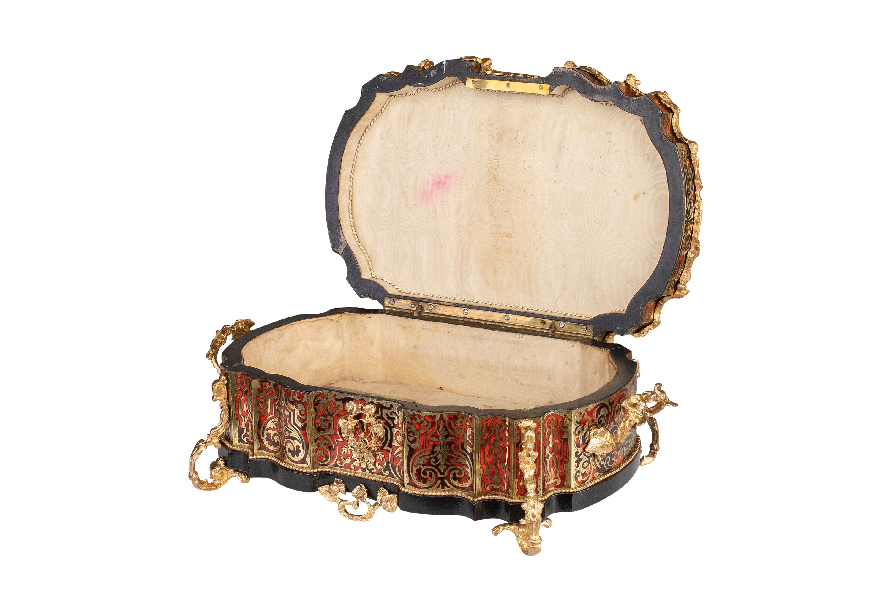 A very fine Napoleon III Boule box with gilt bronze mounts, H 14,5 - W 41 cm - Image 2 of 3